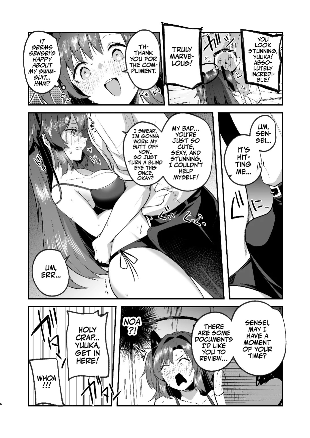 [Kuusou Monochrome (Abi)] Yuuka to Midsummer no Asedaku Office SEX | A Midsummer's Steamy Sex Session (Blue Archive) [Team Rabu2]