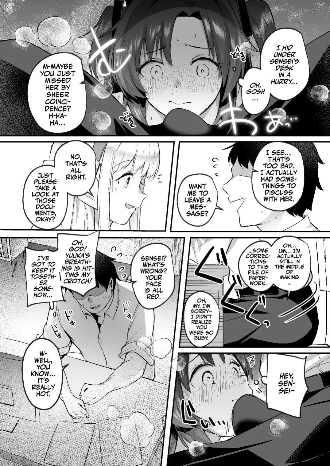 [Kuusou Monochrome (Abi)] Yuuka to Midsummer no Asedaku Office SEX | A Midsummer's Steamy Sex Session (Blue Archive) [Team Rabu2]