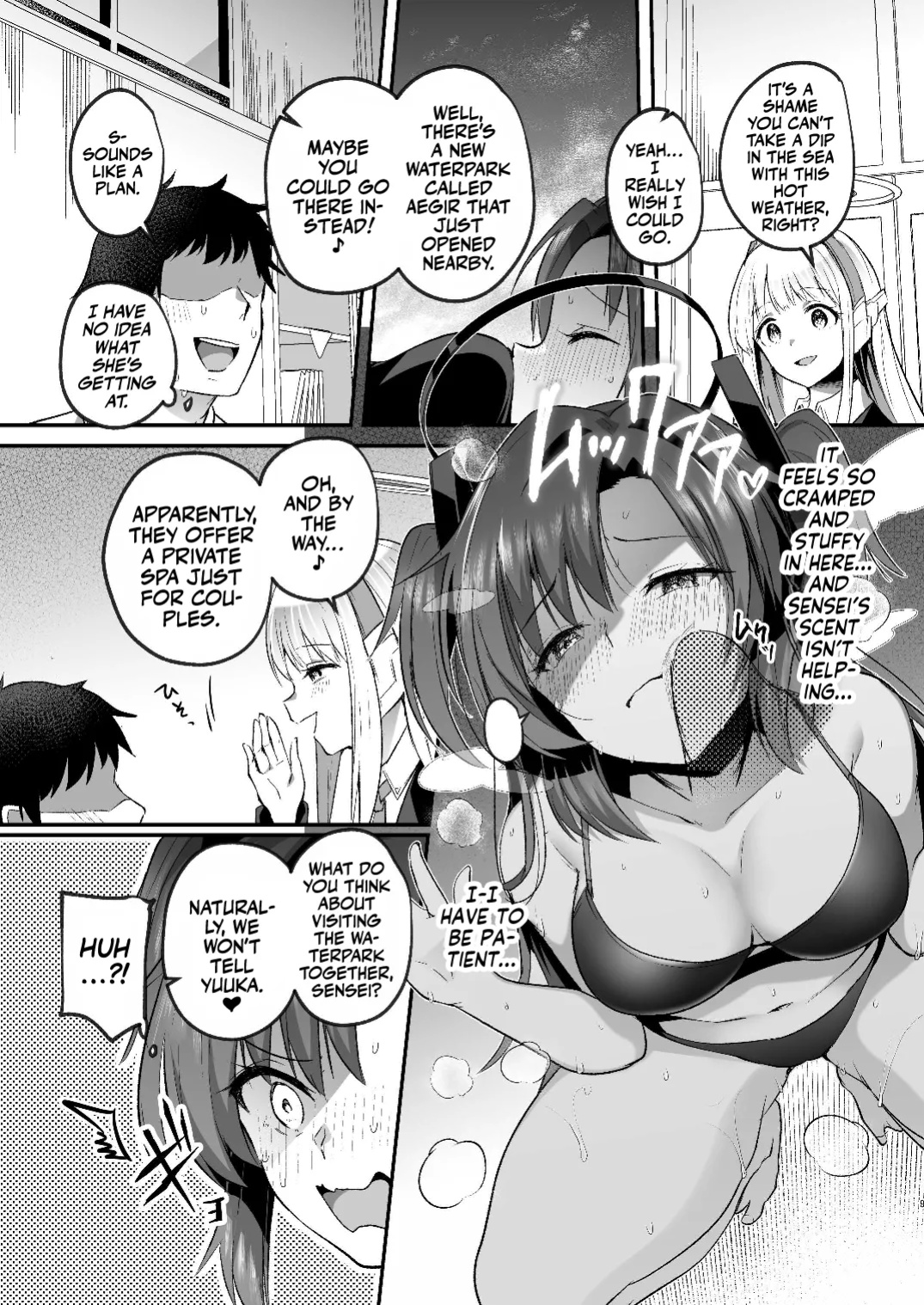 [Kuusou Monochrome (Abi)] Yuuka to Midsummer no Asedaku Office SEX | A Midsummer's Steamy Sex Session (Blue Archive) [Team Rabu2]
