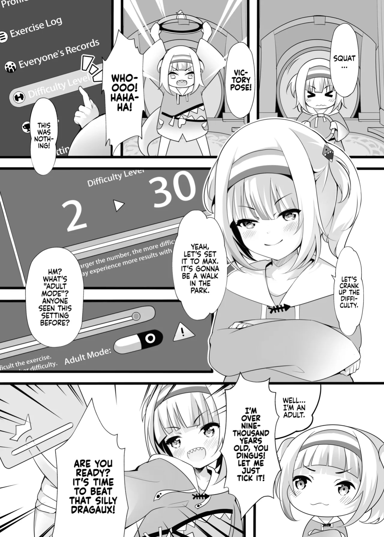 [Mukousharan (Chiyami)] Lets Sweat (Gawr Gura, Ring Fit Adventure)