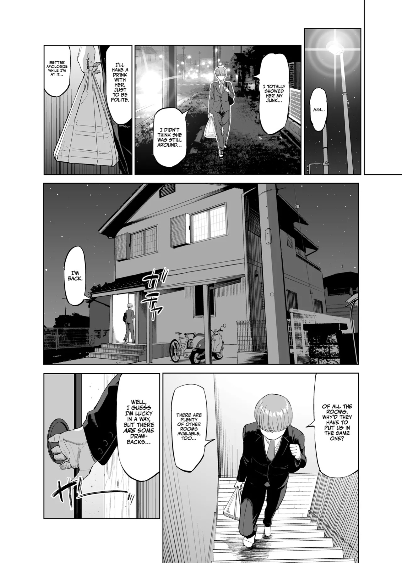 [R Koubou (Ruzi)] Yokkyuu Fuman na Share House no Juunin Otagai Seiyoku Tsuyoi node Souiu Kankei ni Nacchaimashou ka | Frustrated Share House Residents - Why don't we just get together since we're both horny? [korafu]