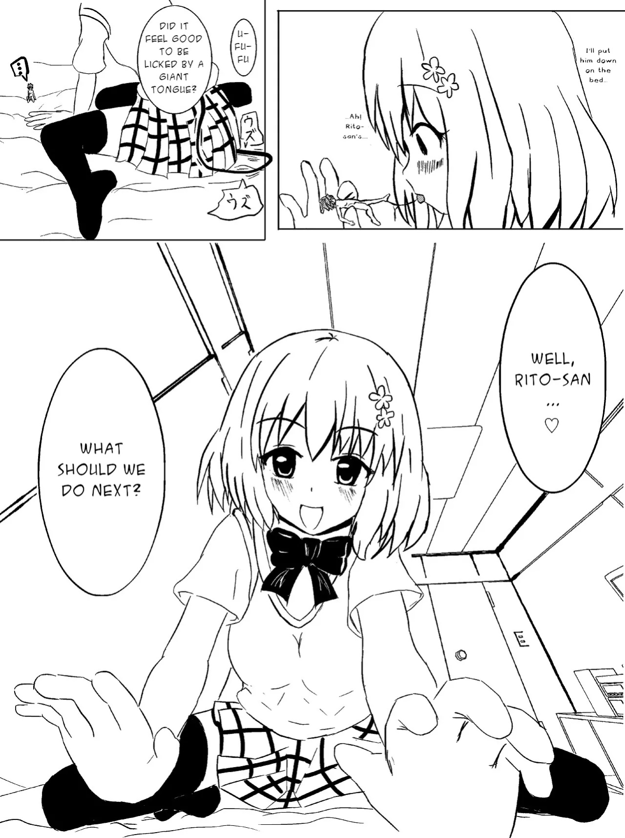 [Aki] Rito ga Chiisaku Natte Momo to | Shrunken Rito and Momo (To Love-Ru)