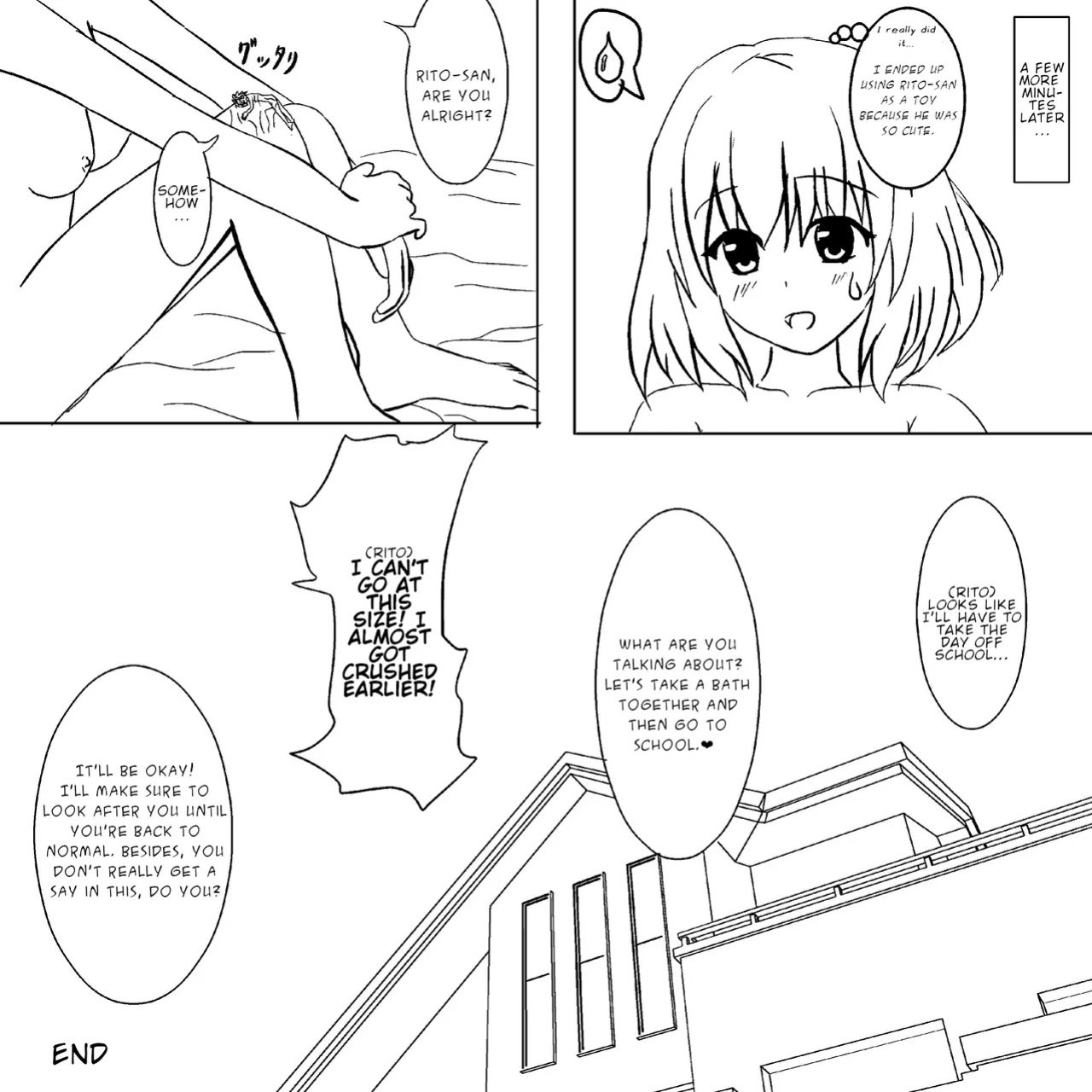 [Aki] Rito ga Chiisaku Natte Momo to | Shrunken Rito and Momo (To Love-Ru)