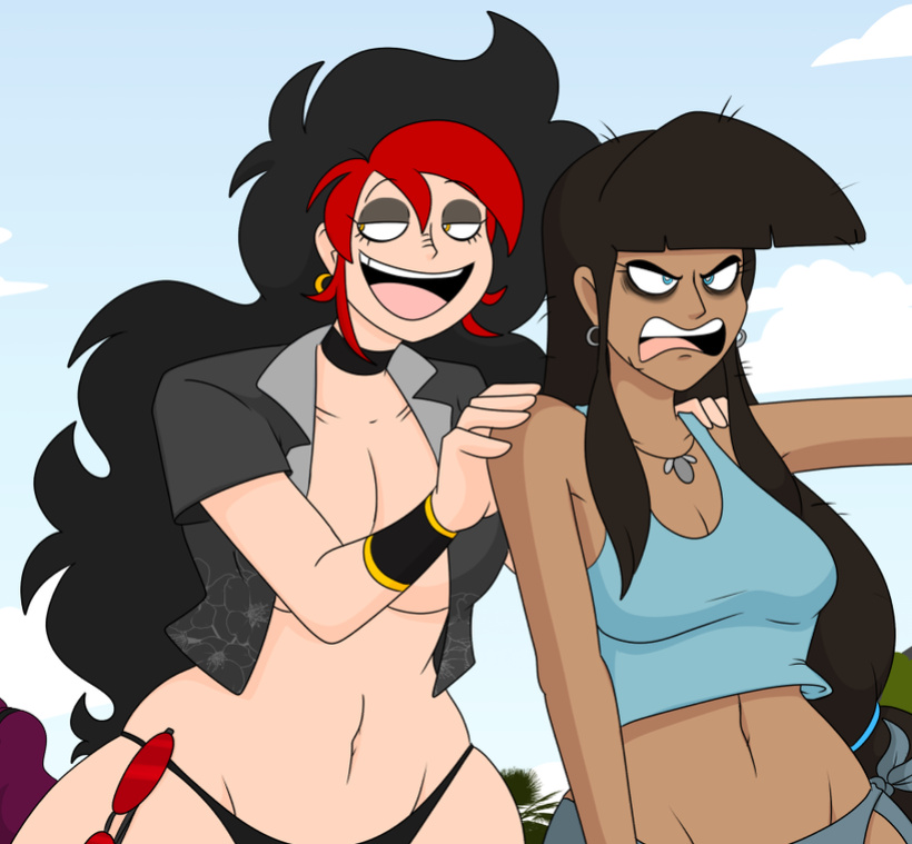 [ComicalWeapon] OC Vacation - Luna and Jess + Barbara and Amara