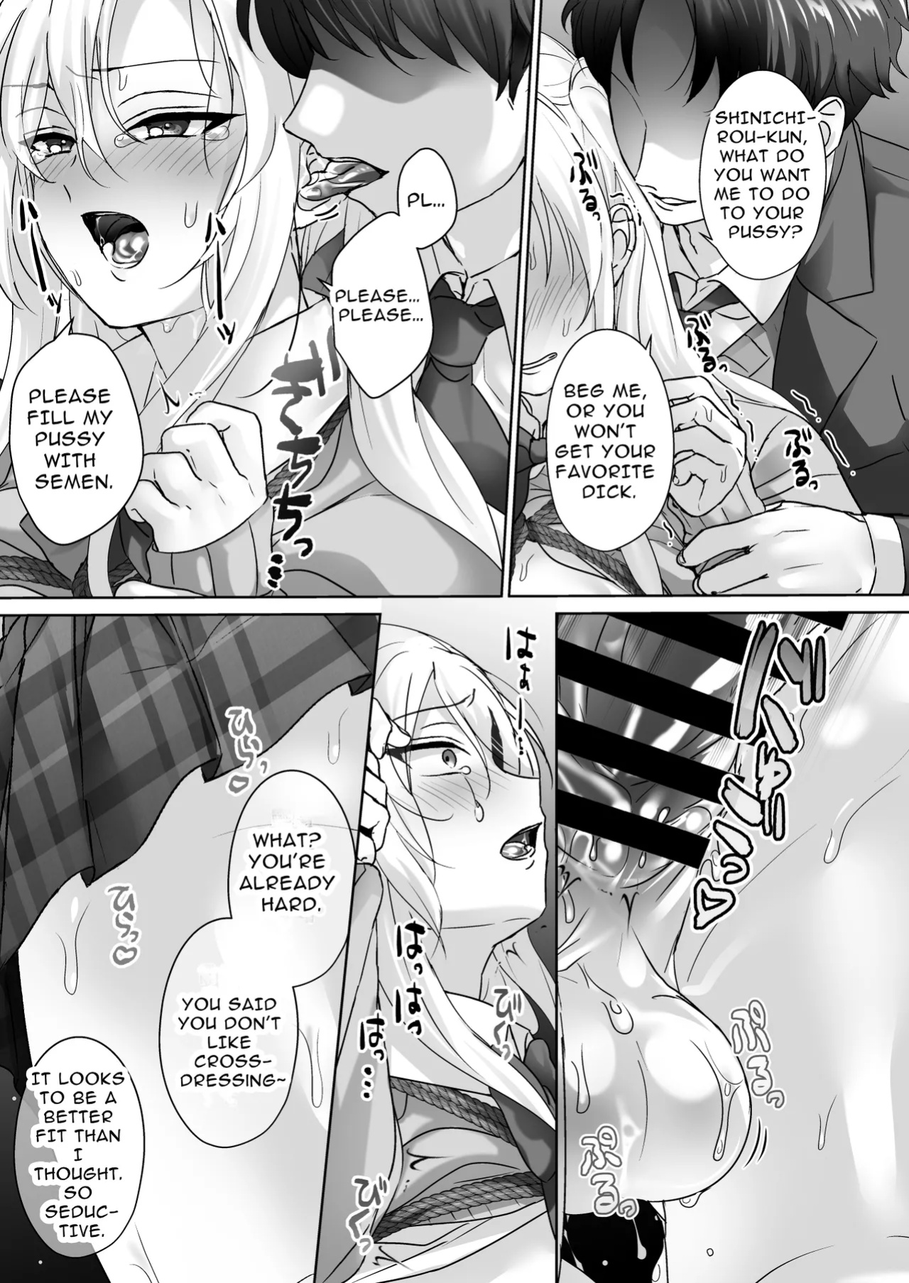[Koko de Chikubi o Hitotsumami (Juurouta)] Blonde Delinquent Boy's Crossdressing & Sex Toy Torment