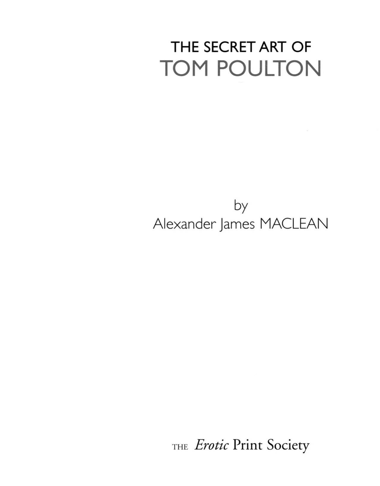 [Alexander James Maclean] The Secret Art of Tom Poulton