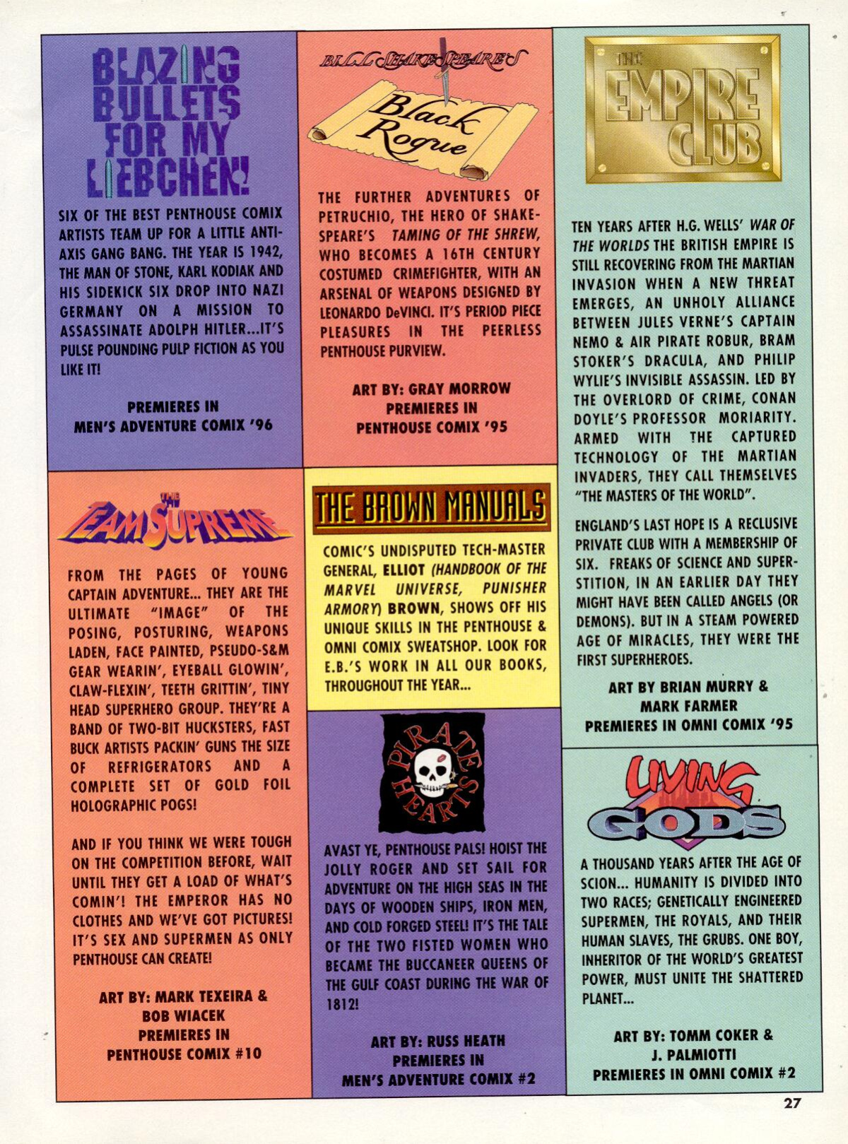 Penthouse Mens Adventure Comix