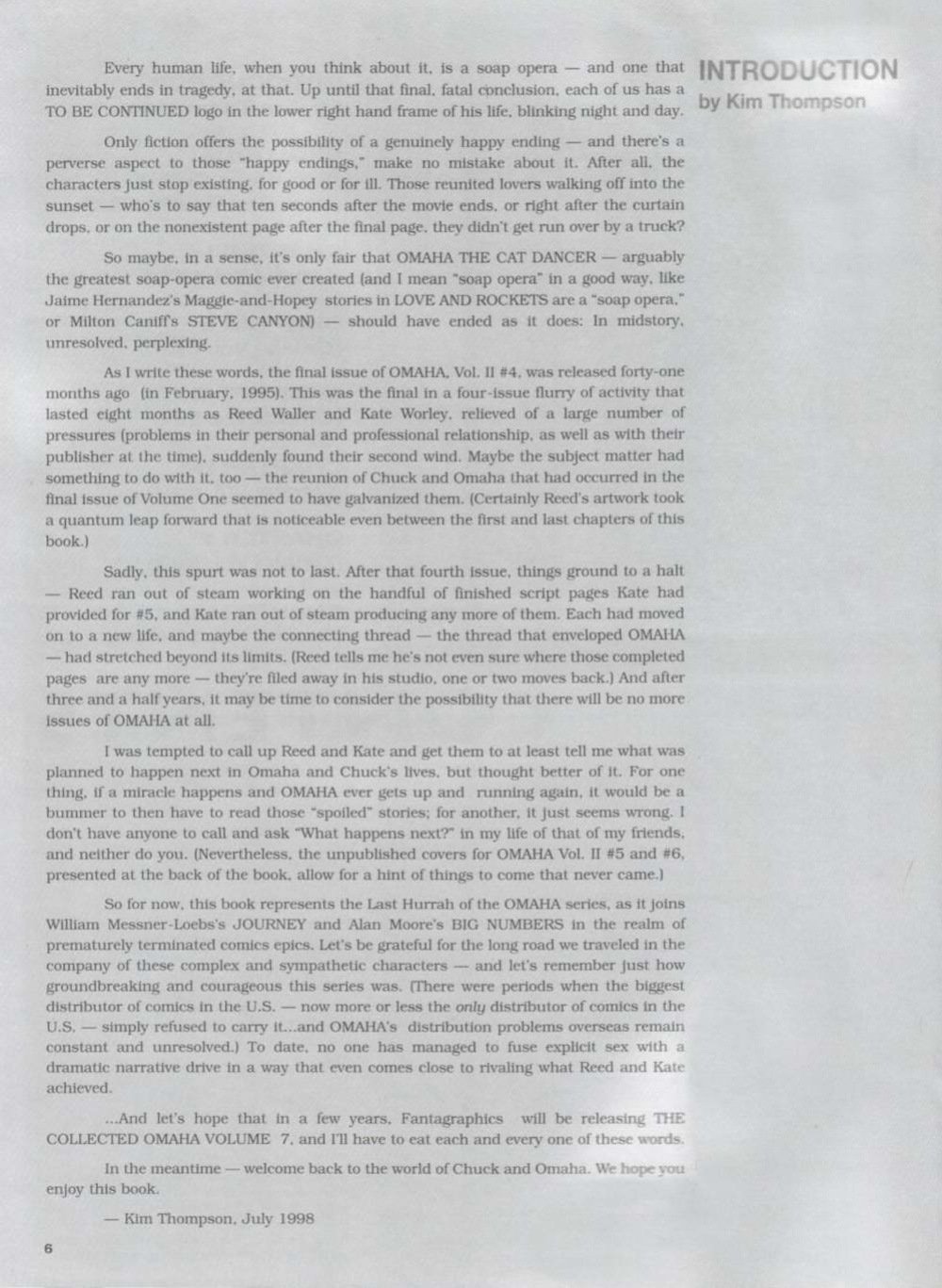 [Reed Waller] Omaha the Cat Dancer - Volume #6
