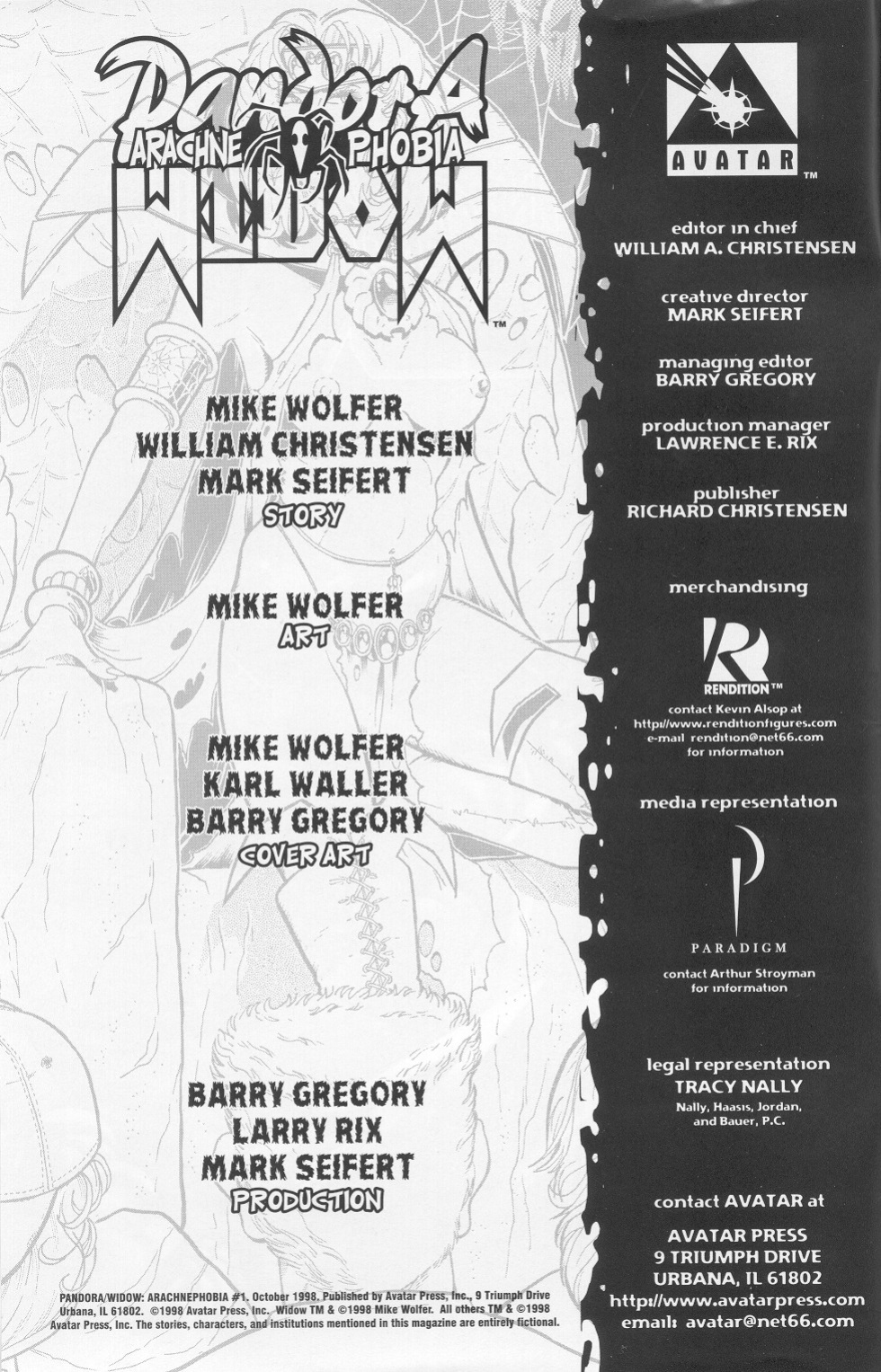 [Mike Wolfer] Pandora / Widow #1: Arachnephobia
