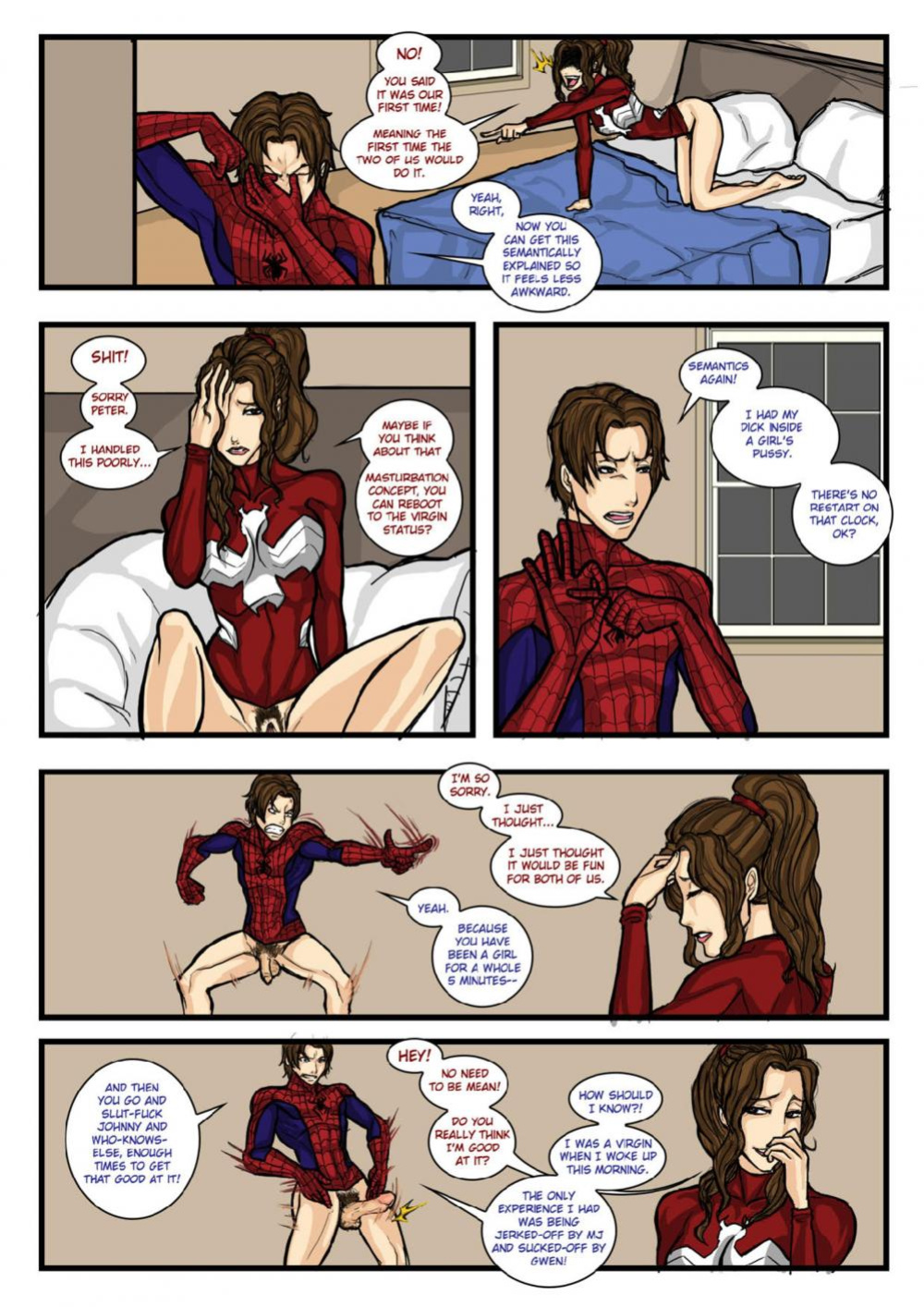 [Tracy Scops (Dick Hammersmith)] Ultimate Spider-Man XXX 4 - Spidercest - warm kitty, soft kitty (Spider-Man)