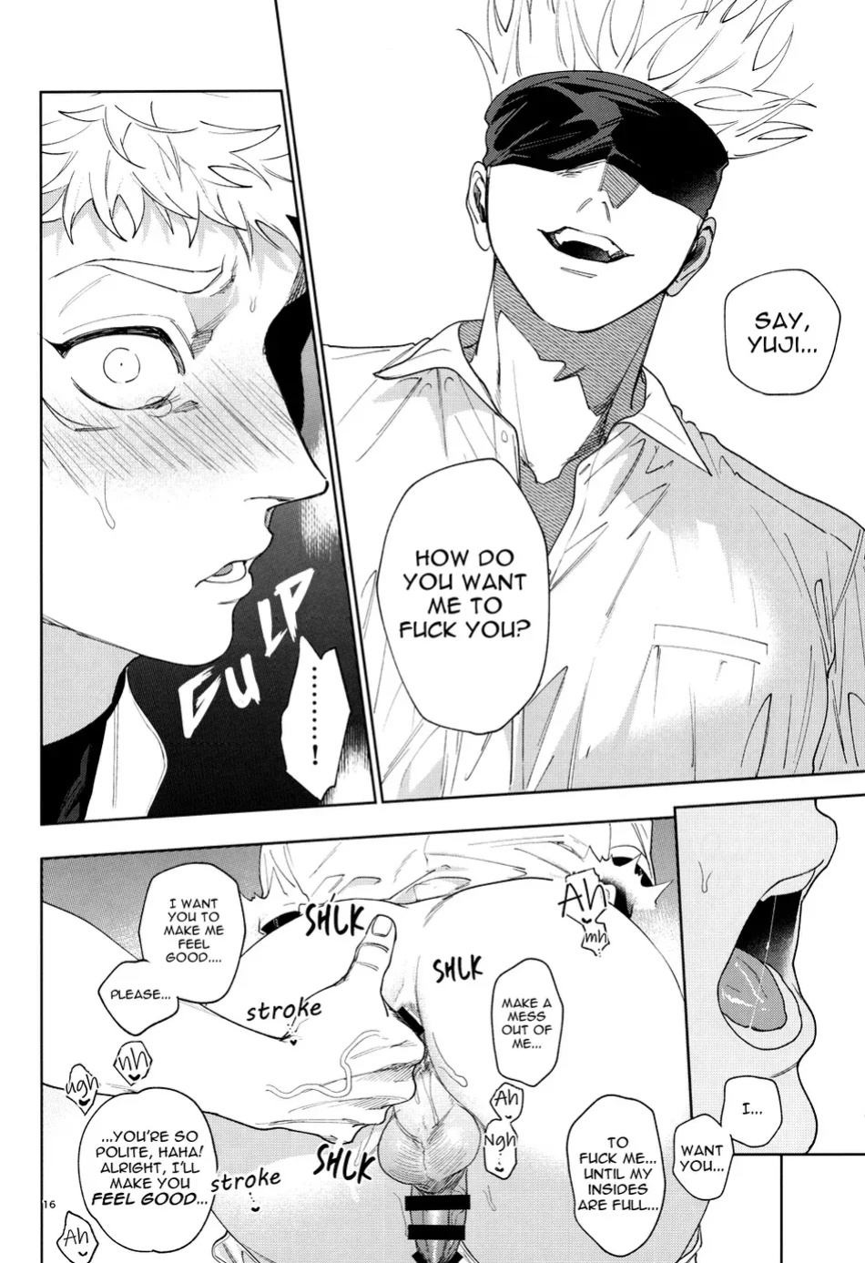 [Tomato (ccccc)] Totsujo Nyuubu Shitekita Danshi ga Erosugite Nanmo okoranai hazu ga naku – Jujutsu Kaisen dj [Eng]