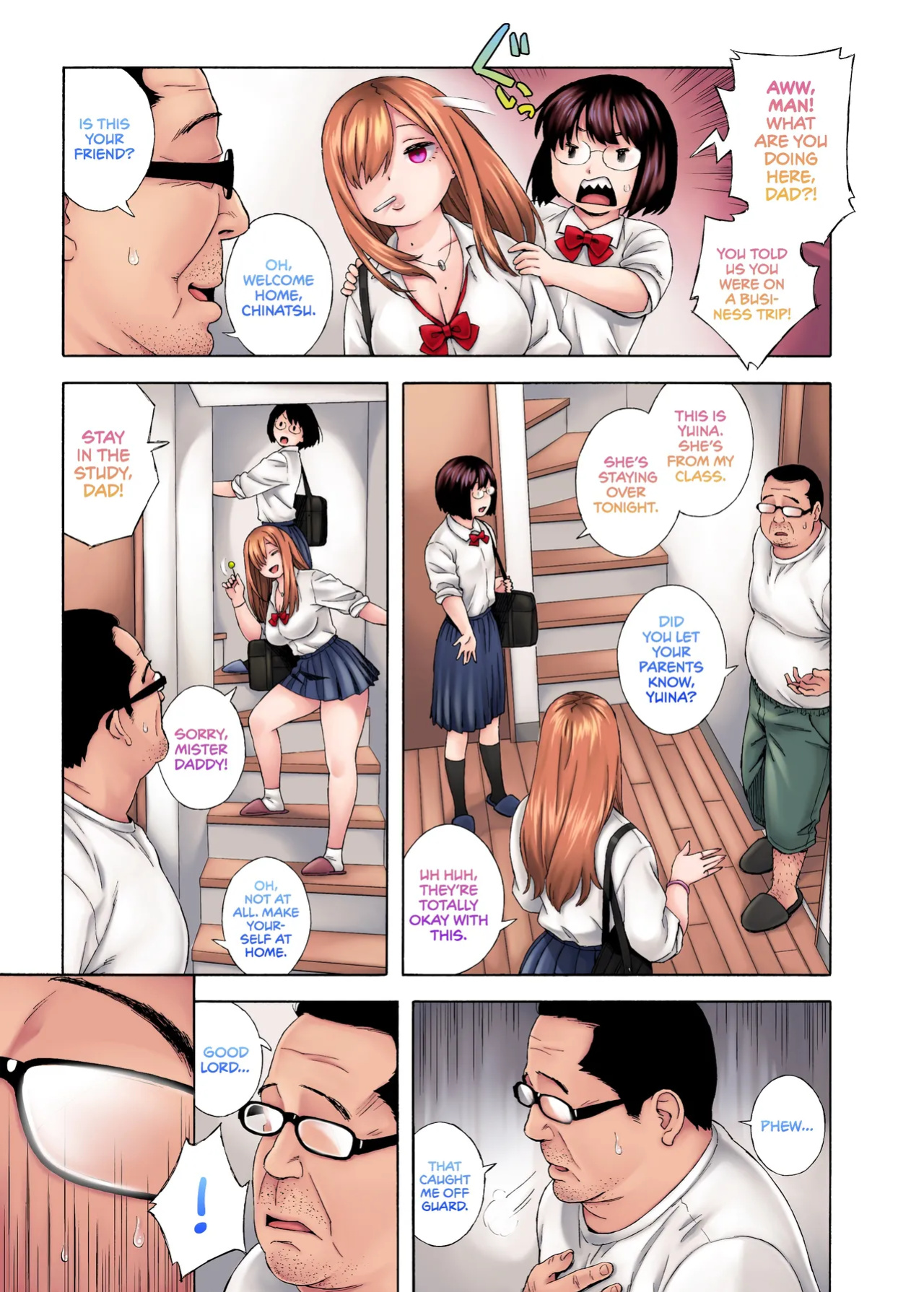 [666Protect (Jingrock)] Musume no Tomodachi ga Yuuwaku Suru | My Daughter's Friend is Seducing Me [cutegyaruTL + head empty] [Colorized]