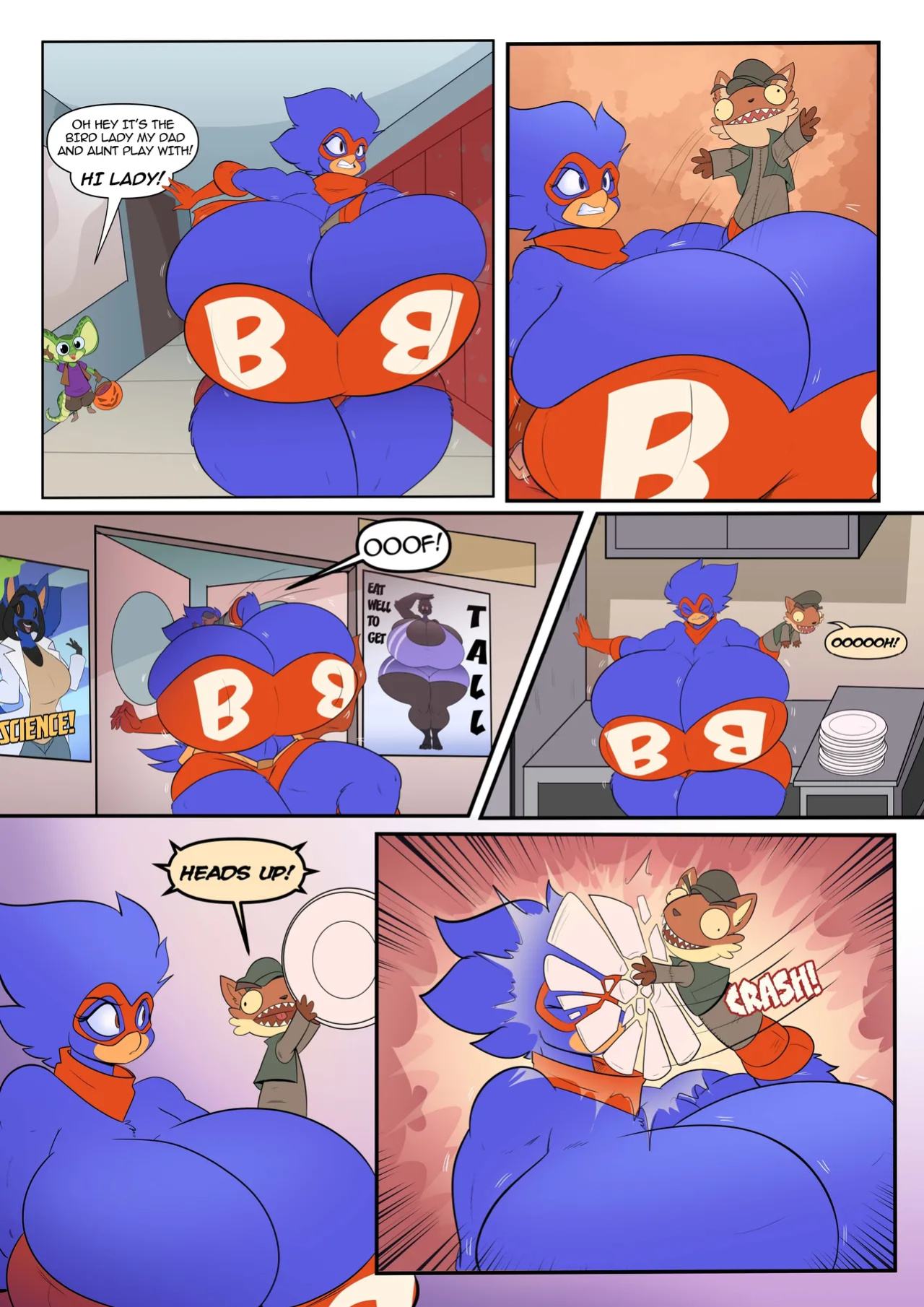Busty bird vs evil ted