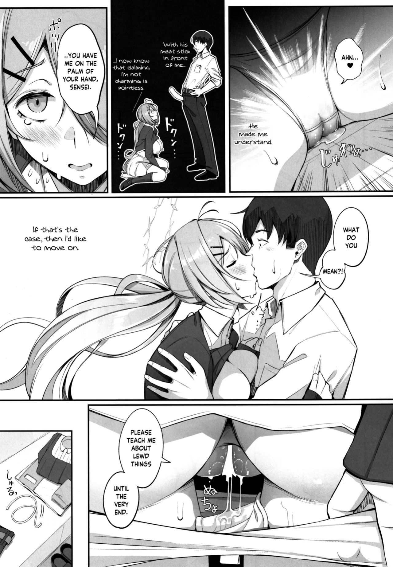 (C104) [Gessyu (Chouzetsu Bishoujo mine)] ron-ro ni mo Nottenai!! | This Wasn't On ron-ro!! (Blue Archive) [Douzo Lad Translations]