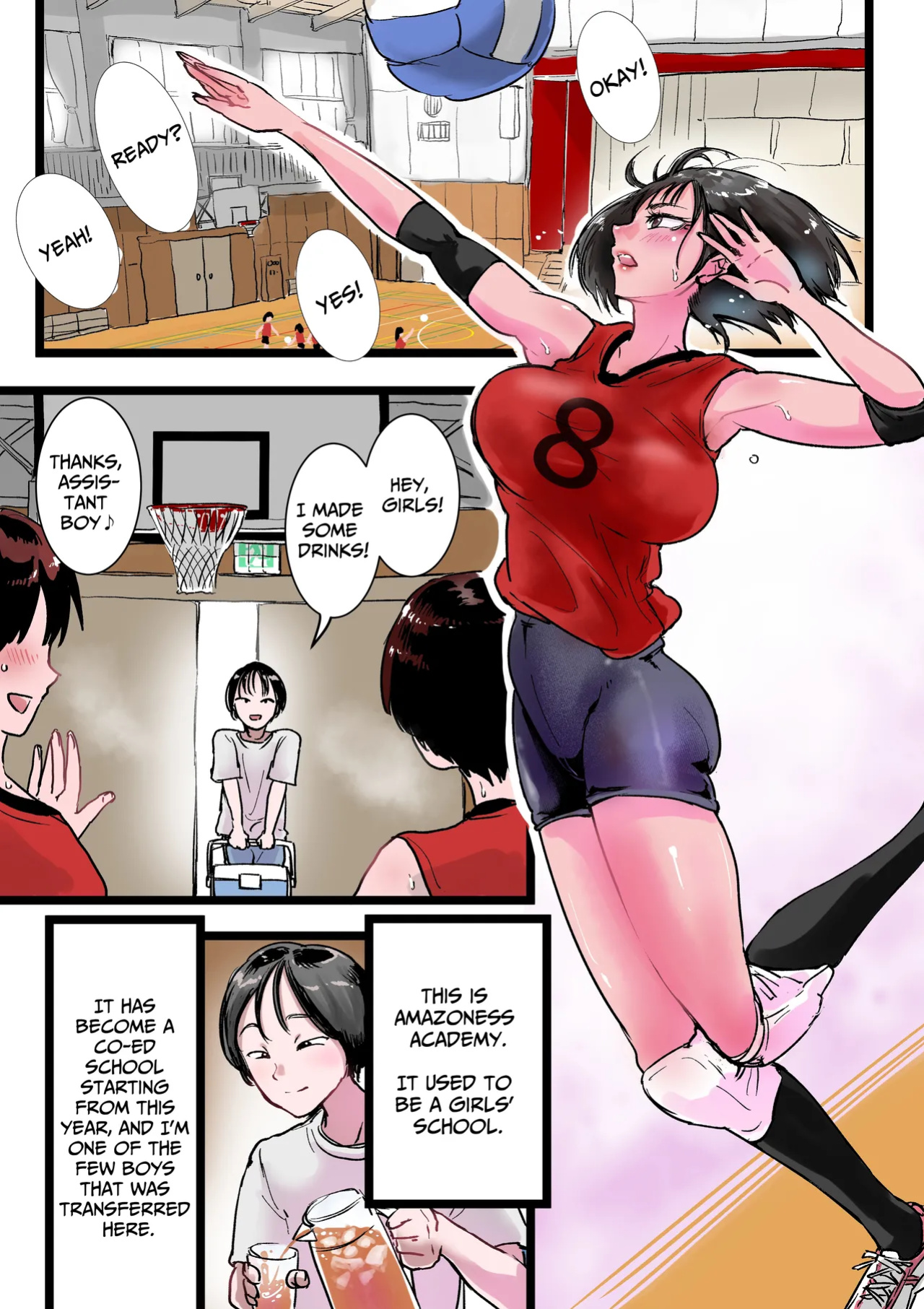 [Amagyappa (Amane-san)] Harem Volley-bu Seishori Manager | Harem Volleyball Club's Sex Relief Manager [Solid Rose]