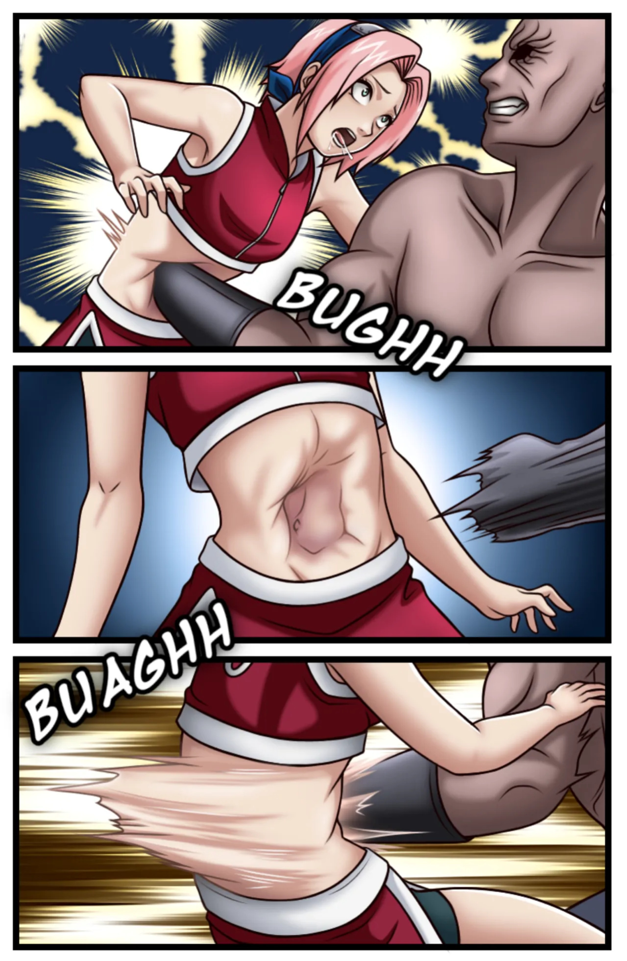 Sakura Haruno Belly Punch Comics PART 1