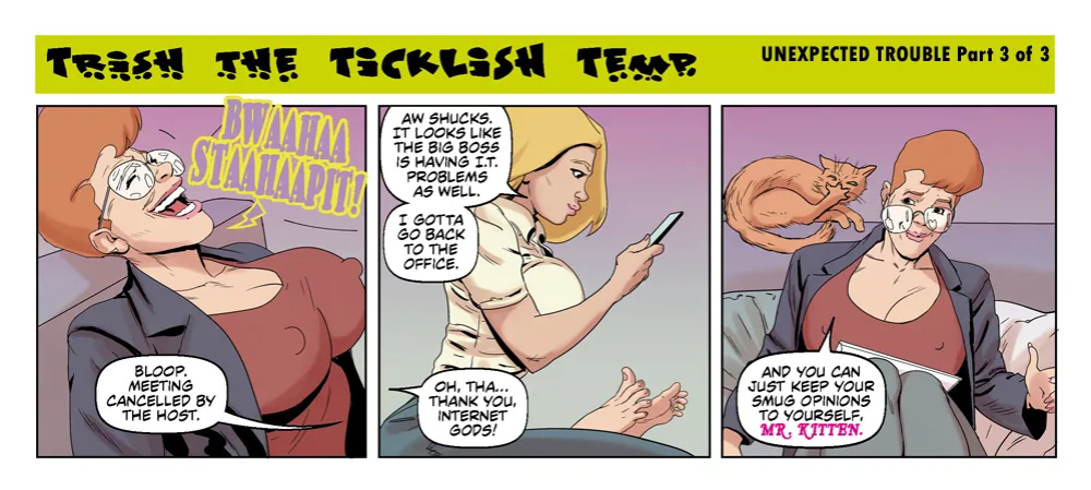 Bandito - Trish the TICKLISH Temp - 3 Panel Comic