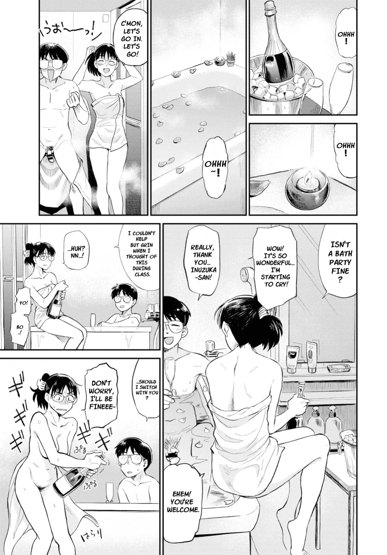 [Hatimoto] Ofuro de Party Time | Party Time In The Bath (COMIC BAVEL 2021-06) [Horai]