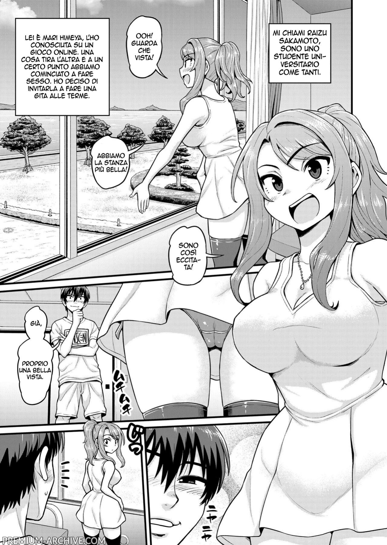 [Chimamire Yashiki (Gachonjirou)] Game Tomodachi no Onnanoko to Onsen Ryokou de Yaru Hanashi NTRver. | Scopate con la ragazza gamer alle terme NTRver. [Italian]