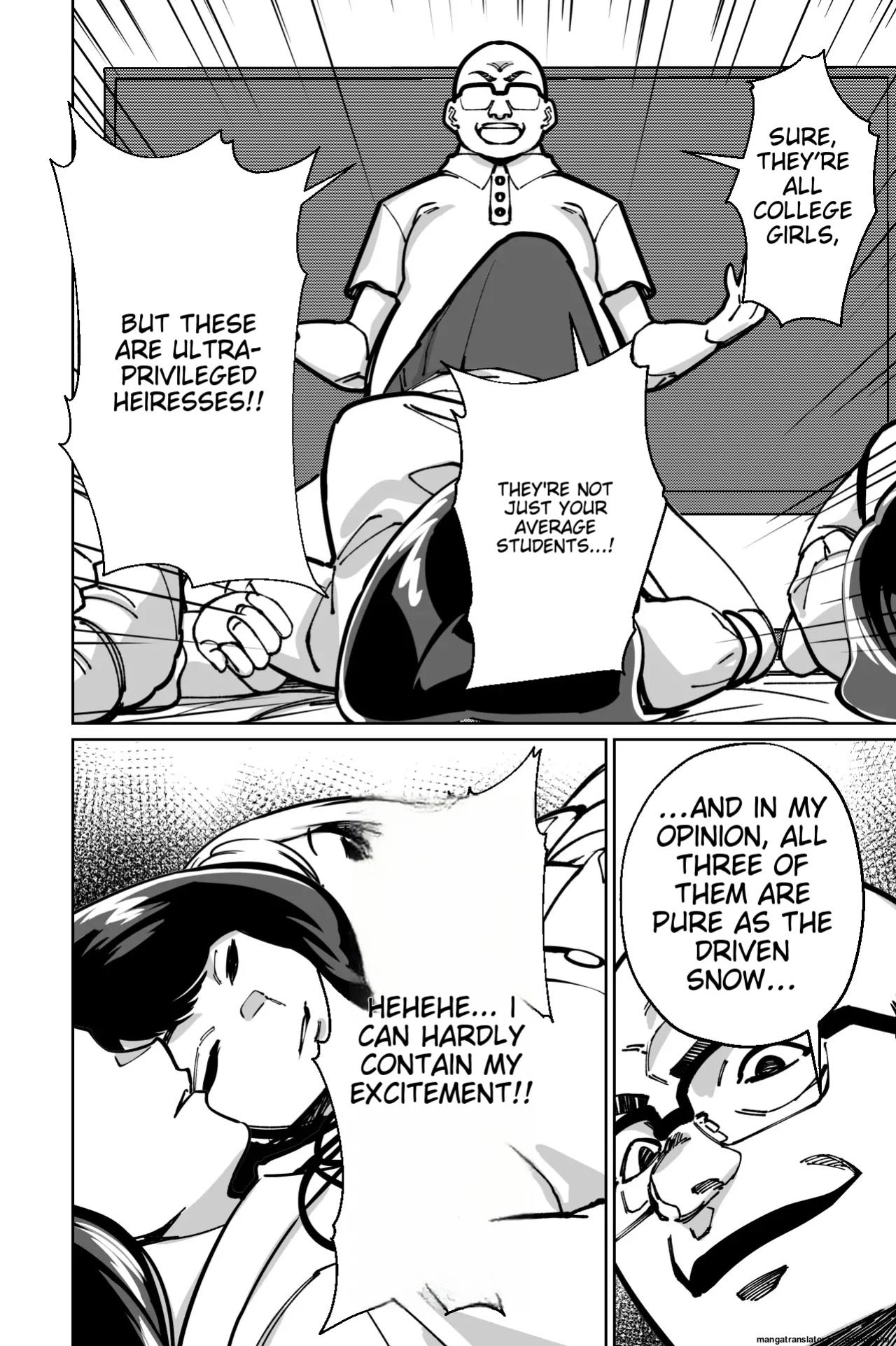 [Tokamosu (Kinugasa Yuuichi)] Minpaku ~Ojou-sama-tachi wa Minpaku Keieisha no Wana ni Ochiru~ | Sleeping in the Bed and Breakfast - Young ladies fall into the trap of a private lodging manager [MTL]