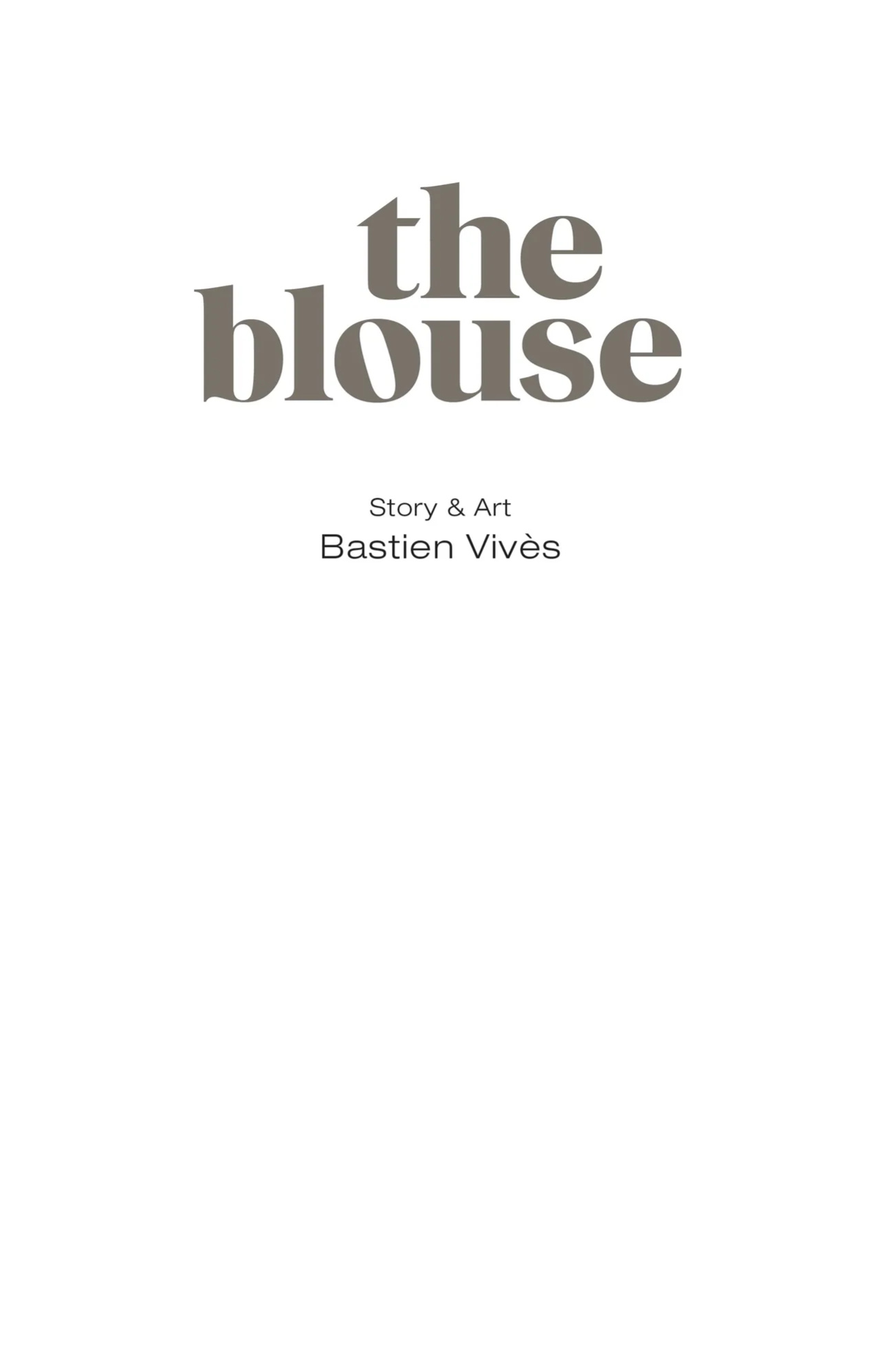 [Bastien Vivès] The Blouse