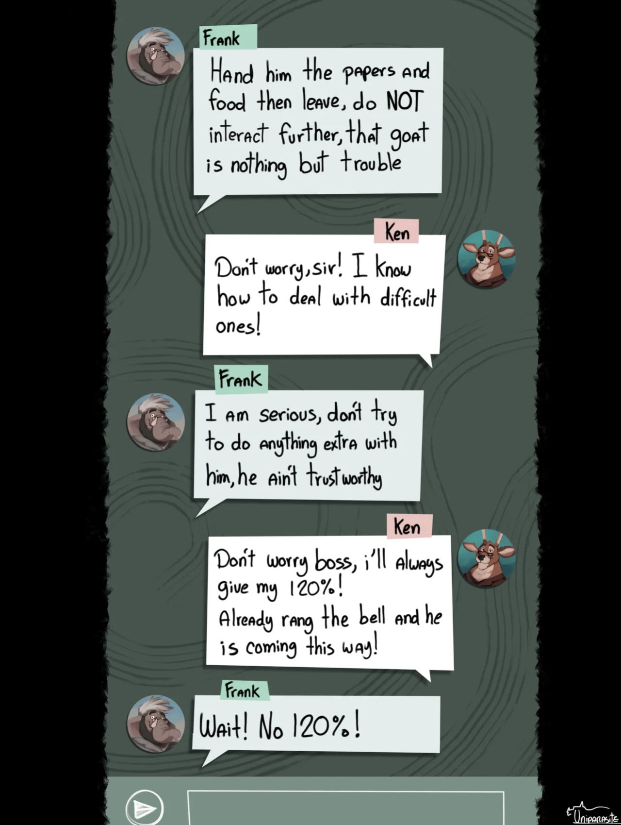 [Uniparasite] A Formal Role Play