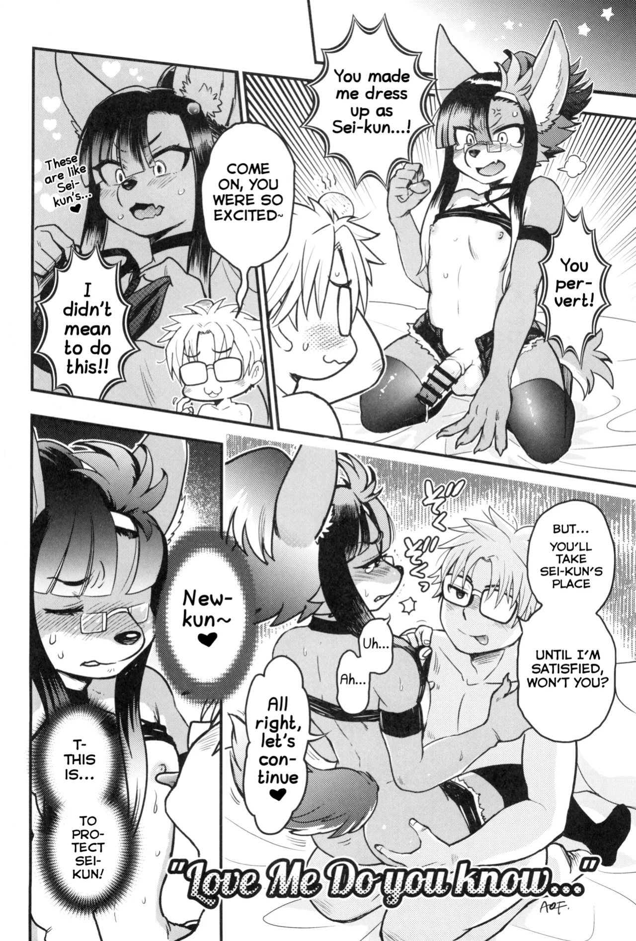 [Mayoineko (Fujimaru Ao)] "Love Me Do You Know..." (Kemo Otokonoko Lovers 2024) [Shiranai Translations]
