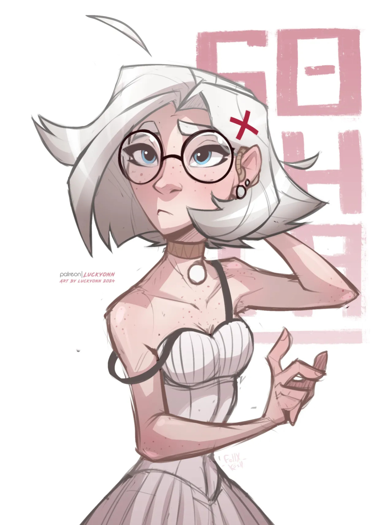 [LuckyOnn] WhitePink + Extras