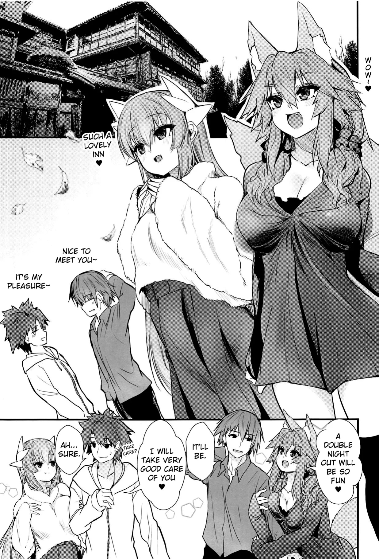 (C95) [Yamitsuki Honpo (Wise Speak)] Onsen, Yukemuri, Bijo Zekkei (Fate/Grand Order) [Miracle Sanny TL]
