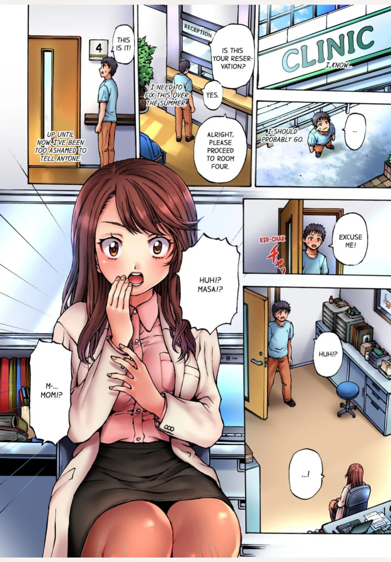 [Hirosan] Muke☆Chin ~Kaa-san no Naka de Honban Tokkun~ 1 | Sexy Time With My Stepmom 1