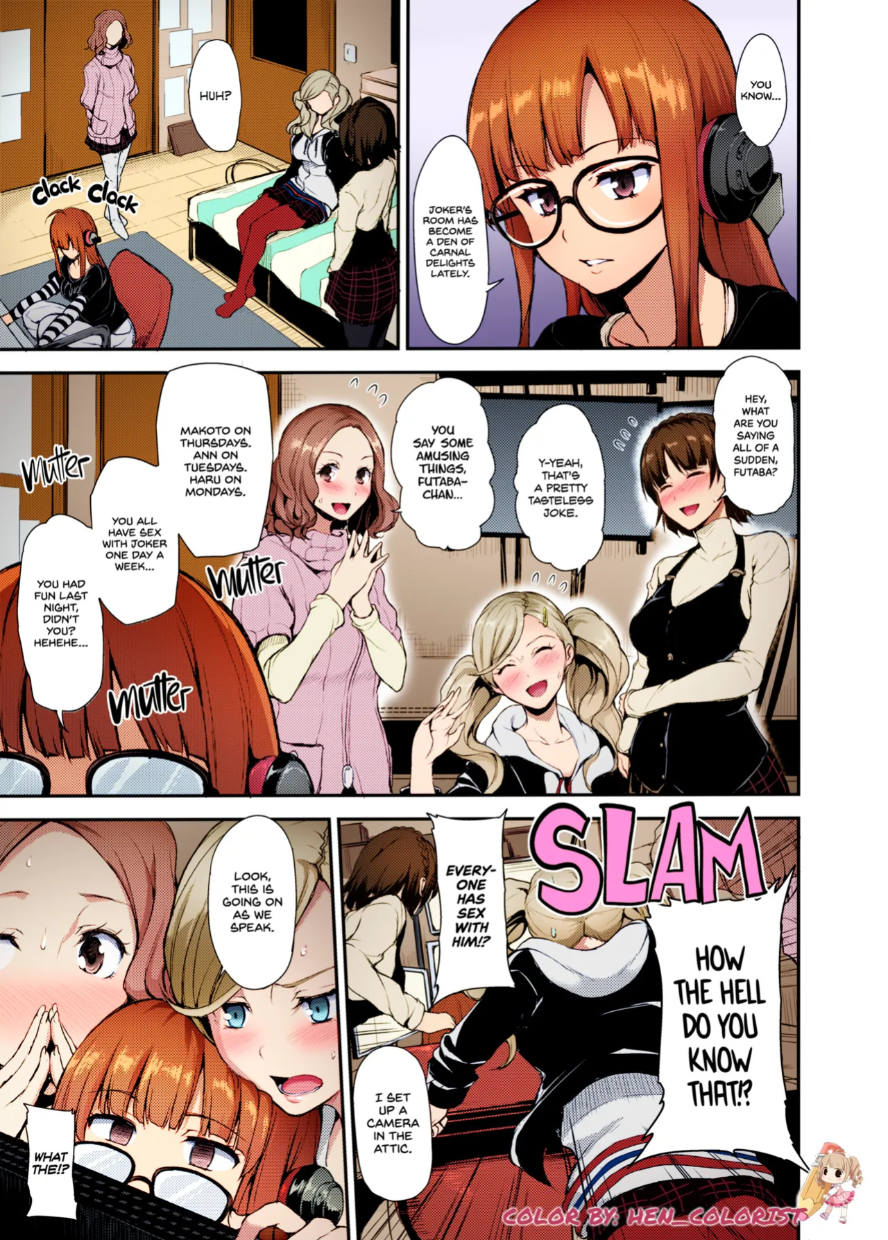 [Shimapan (Tachibana Omina)] P5 Harem (Persona 5) [Colorized] [Hen_Colorist]