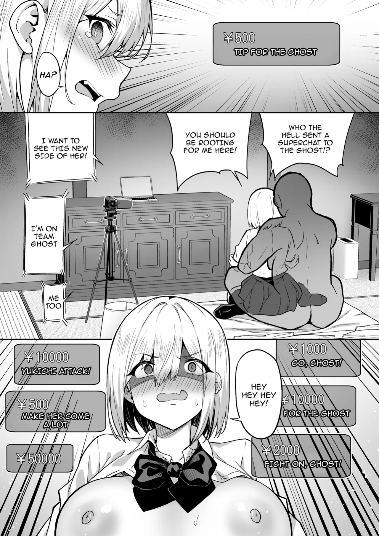 [Takurowodou (Takurowo)] Haishin Joshi Namako no Shinrei Taiken | A Female Streamer's Raw Paranormal Experience