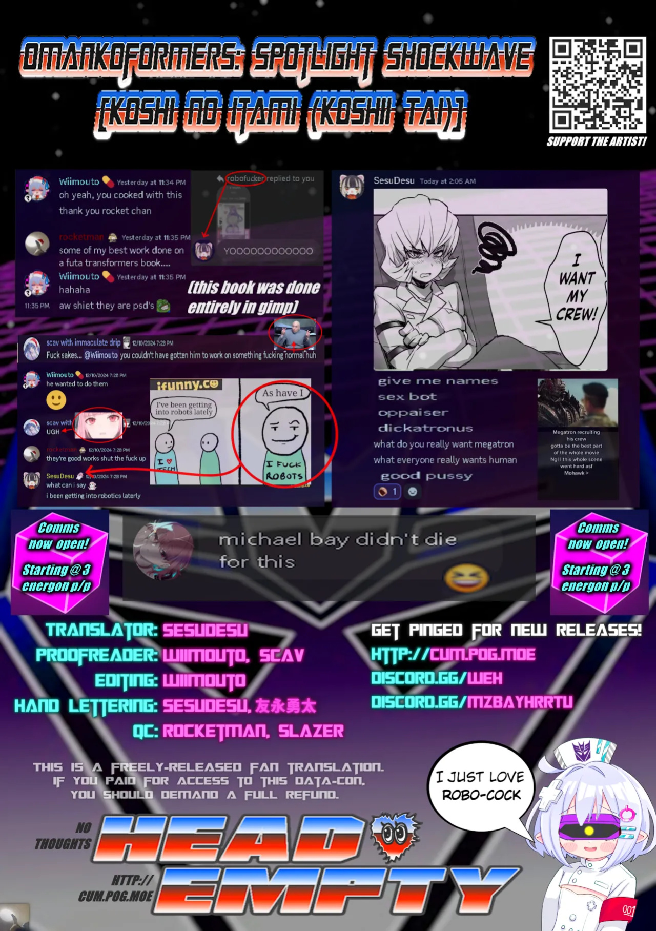 [Koshi no Itami (Koshii Tai)] Omankoformers: Spotlight Shockwave (Transformers) [head empty + Wiimouto]