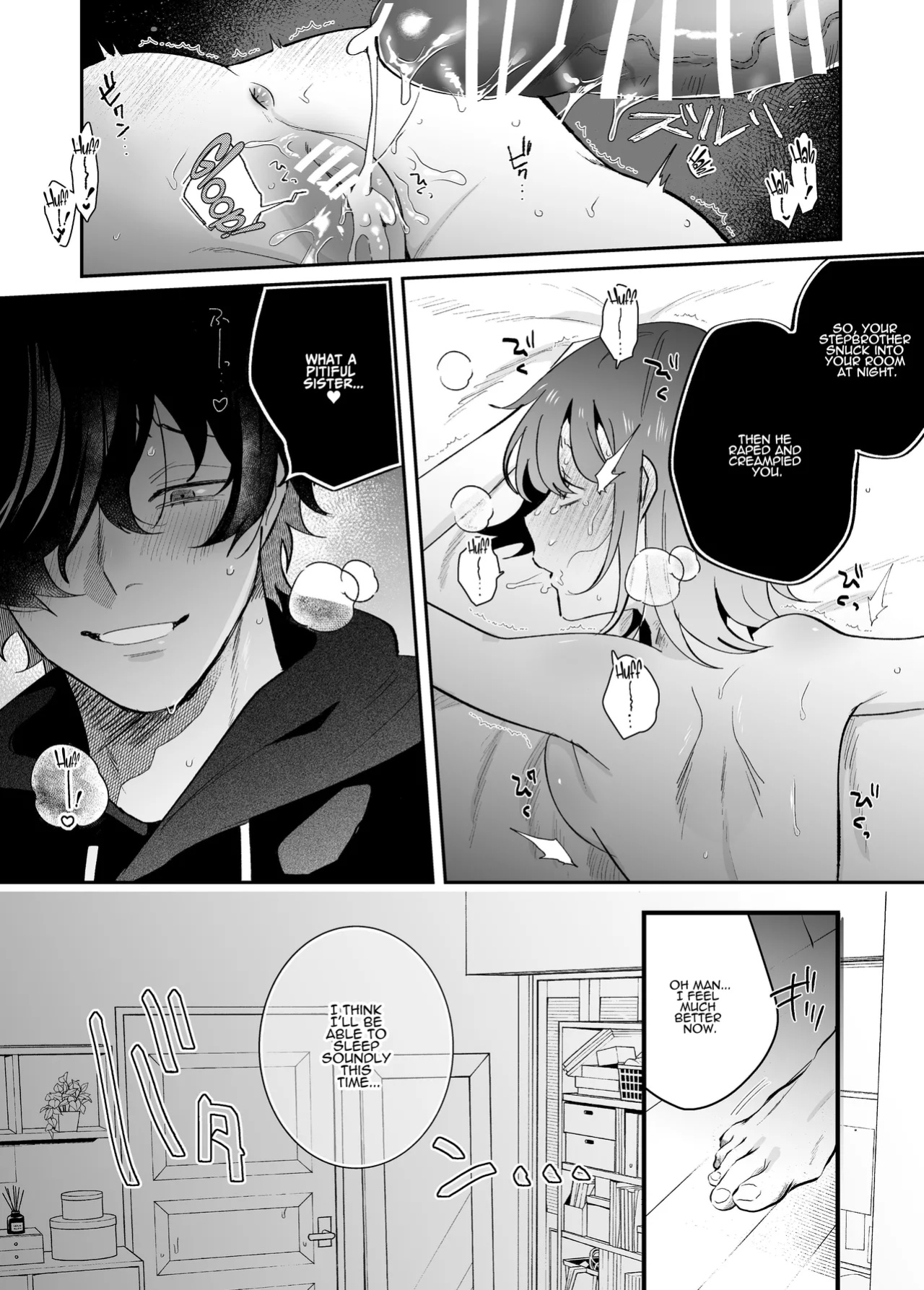 [SOUMUNCHI (Gurida Soumu)] Sleepwalk Sex with your Crazy Stepbrother [Manga Ver.][ADTL]