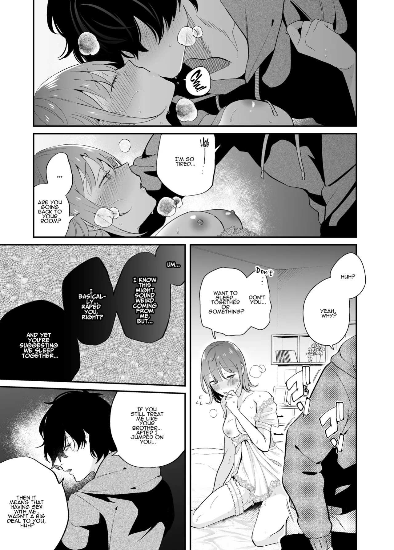 [SOUMUNCHI (Gurida Soumu)] Sleepwalk Sex with your Crazy Stepbrother [Manga Ver.][ADTL]