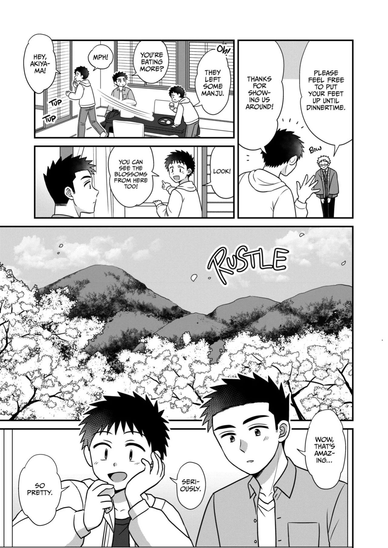 [Suita Kobara ni Choudo Ii (ichi)] Hayatochiri BL - Sakuramau Onsen Ryokoy no Hanashi