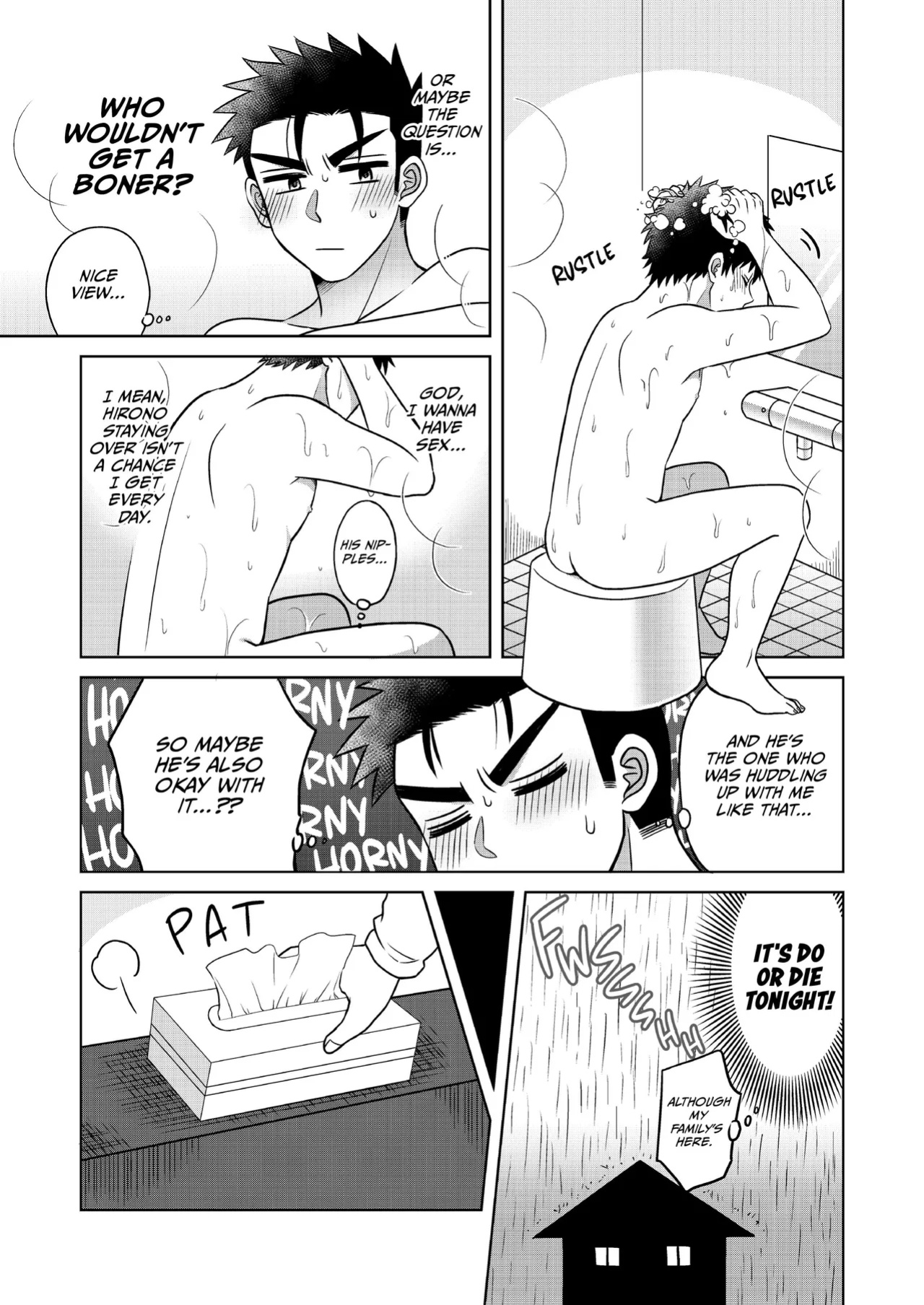 [Suita Kobara ni Choudo Ii (ichi)] Hayatochiri BL - Ame no Hi ni Otomari Suru Hanashi
