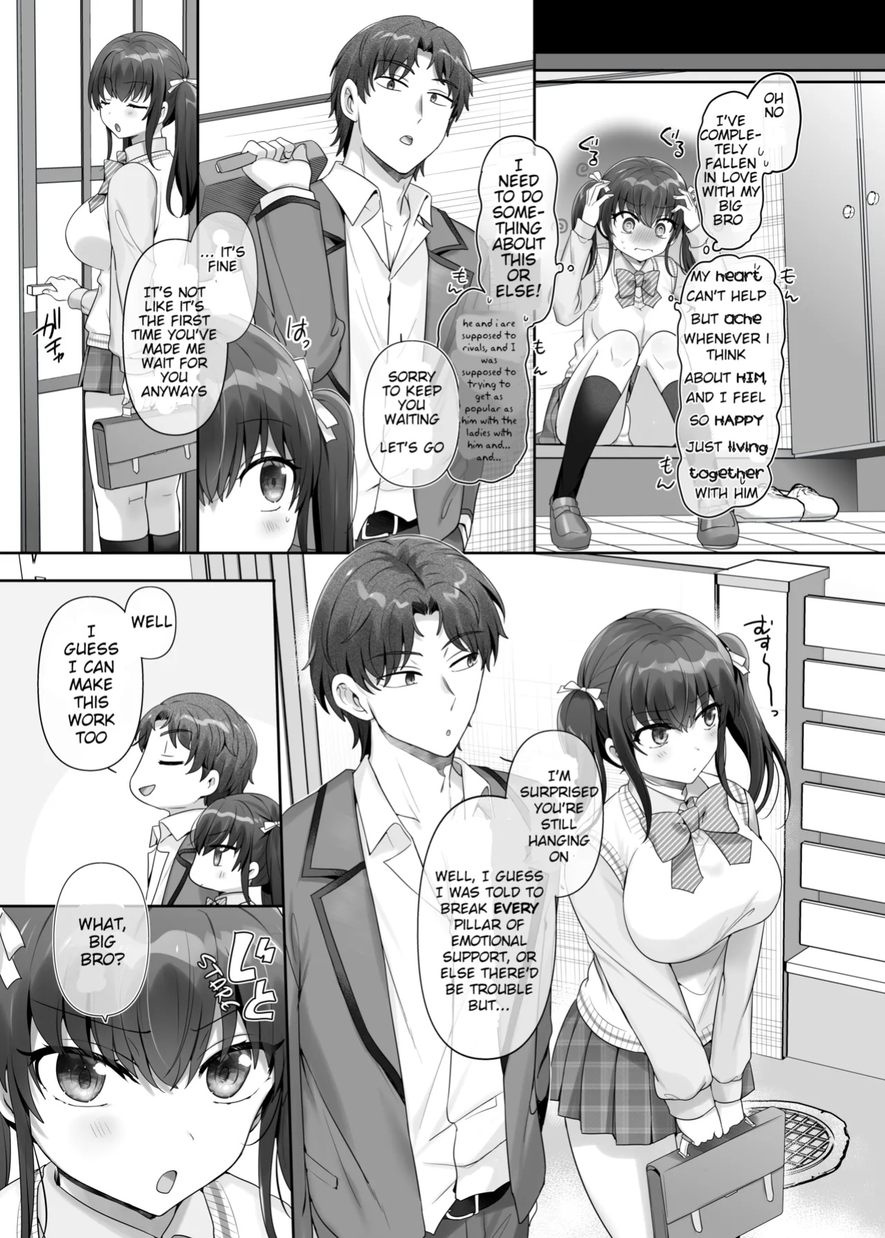 [Amuai Okashi Seisakusho (Hiiragi Popura, Ochita Ato Daisuki Samurai)] Ore wa Aitsu no Imouto Dorei | I'm (♂) His Little Sister Slave