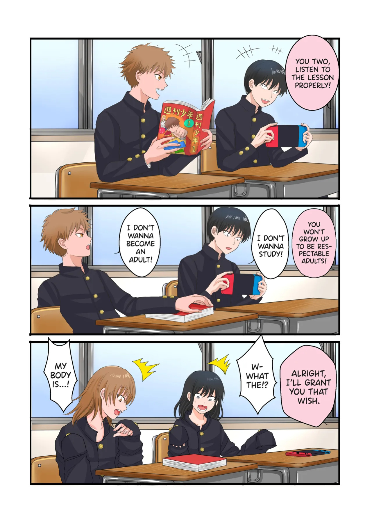 [Morino] (TS Manga) Bad Boys Who Don't Listen to the Lesson Should Become TS Fairies!