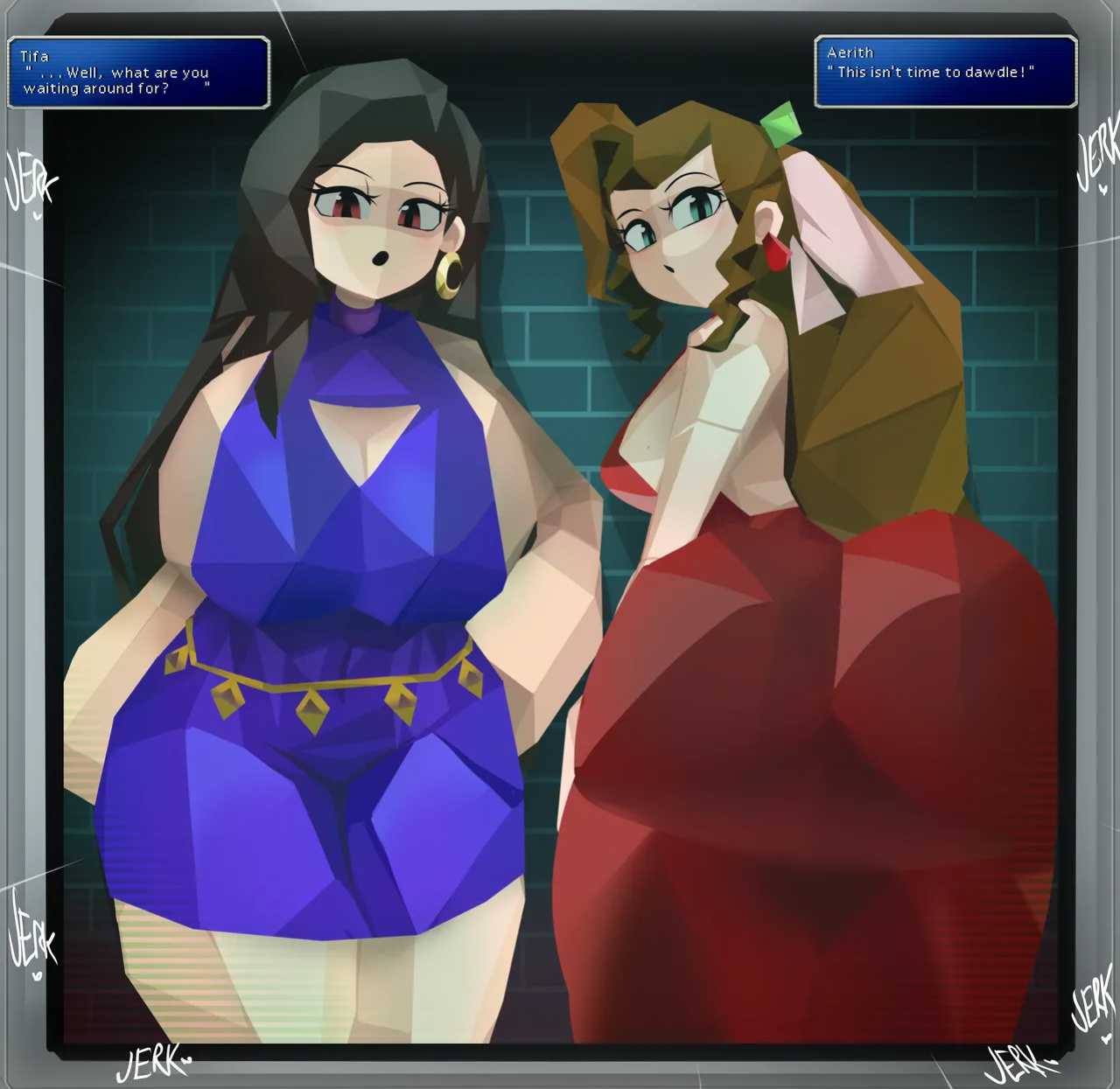 [CaptainKirb] Low Poly Cumshots (Final Fantasy VII)