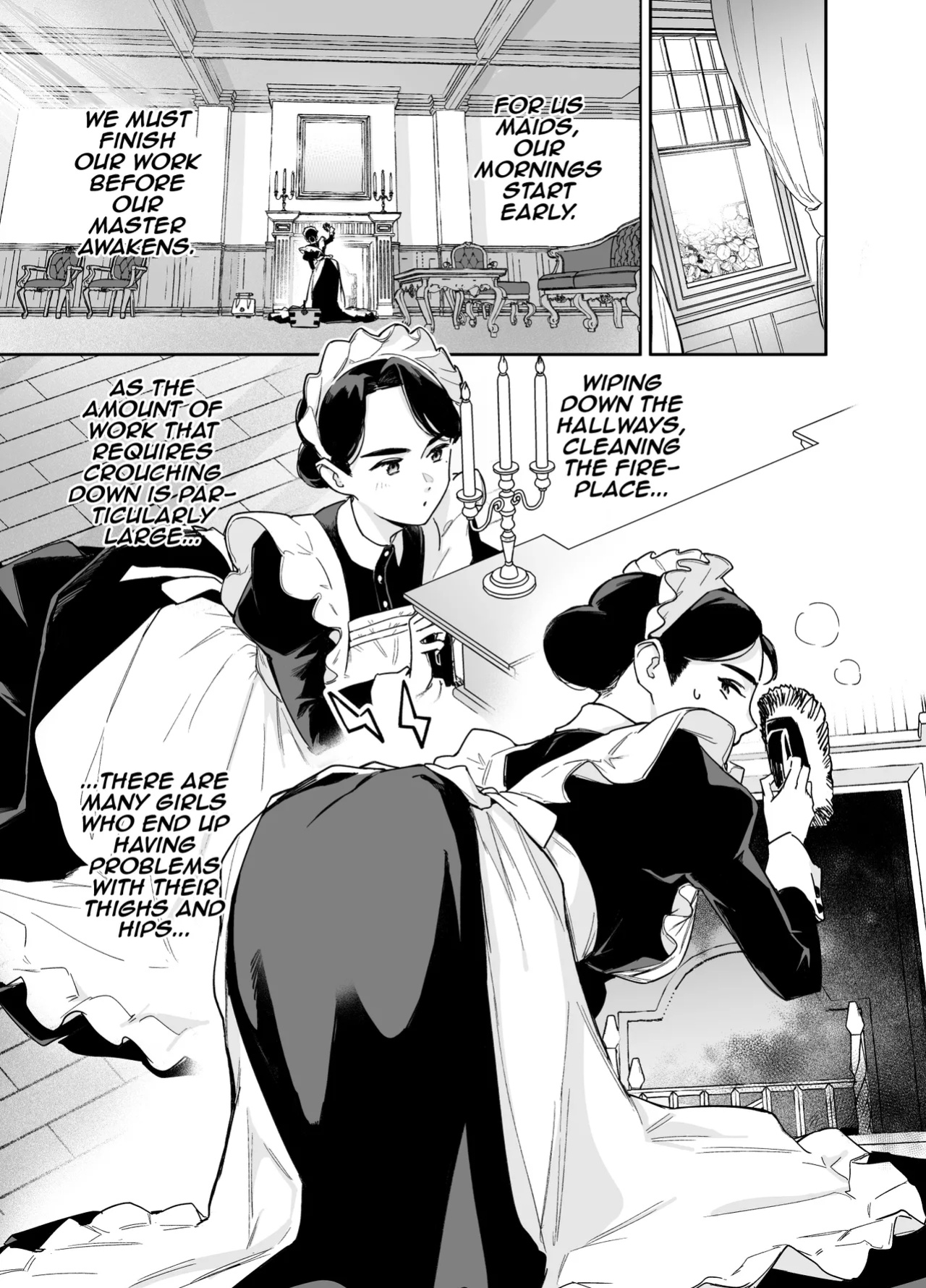 [F no Kottoubako (Onizuka Frill)] Wagaya no Housemaid Bridget Sei no Gohoushi ~Danro Souji kara Kozukuri made~ / My Housemaid Bridget's Sexual Service ~ Everything From Fireplace Cleaning, To Babymaking