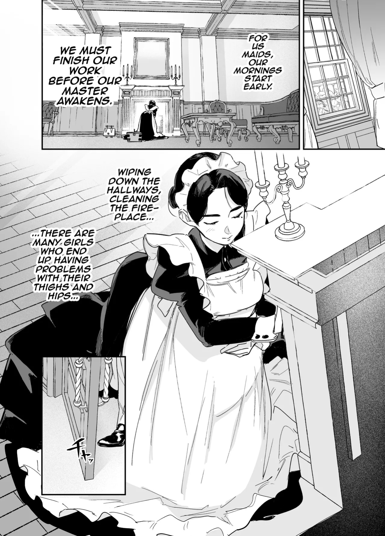 [F no Kottoubako (Onizuka Frill)] Wagaya no Housemaid Bridget Sei no Gohoushi ~Danro Souji kara Kozukuri made~ / My Housemaid Bridget's Sexual Service ~ Everything From Fireplace Cleaning, To Babymaking
