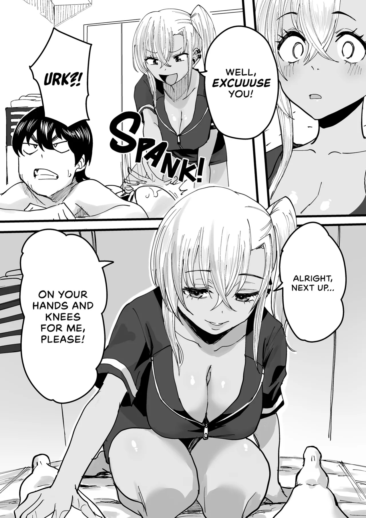 [Kurohamya (Kurosu)] Kurogal Men-esthe Jou ga Yarasetekureru Hanashi | Happy Endings with a Tanned Gyaru Massage Therapist [head empty]