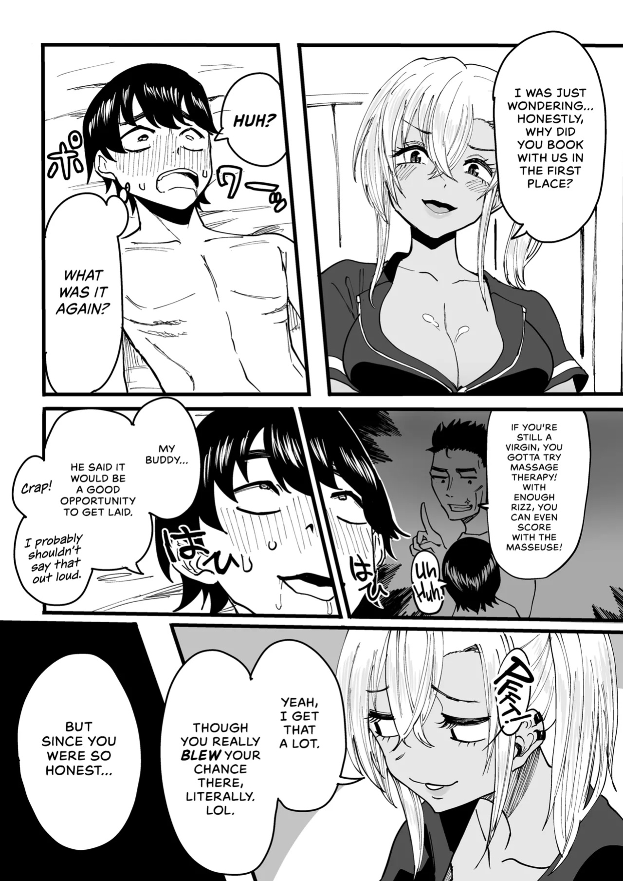 [Kurohamya (Kurosu)] Kurogal Men-esthe Jou ga Yarasetekureru Hanashi | Happy Endings with a Tanned Gyaru Massage Therapist [head empty]