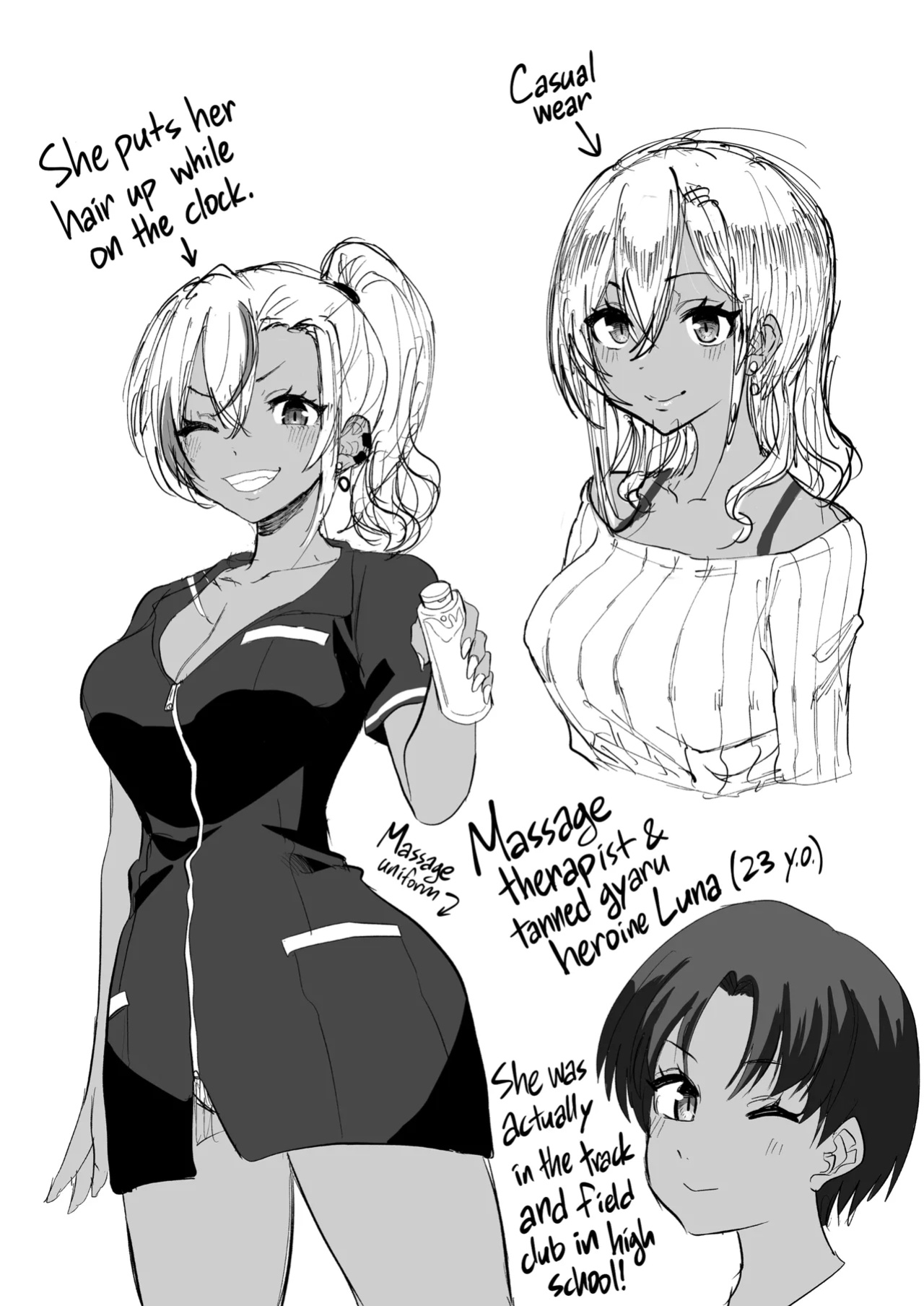 [Kurohamya (Kurosu)] Kurogal Men-esthe Jou ga Yarasetekureru Hanashi | Happy Endings with a Tanned Gyaru Massage Therapist [head empty]