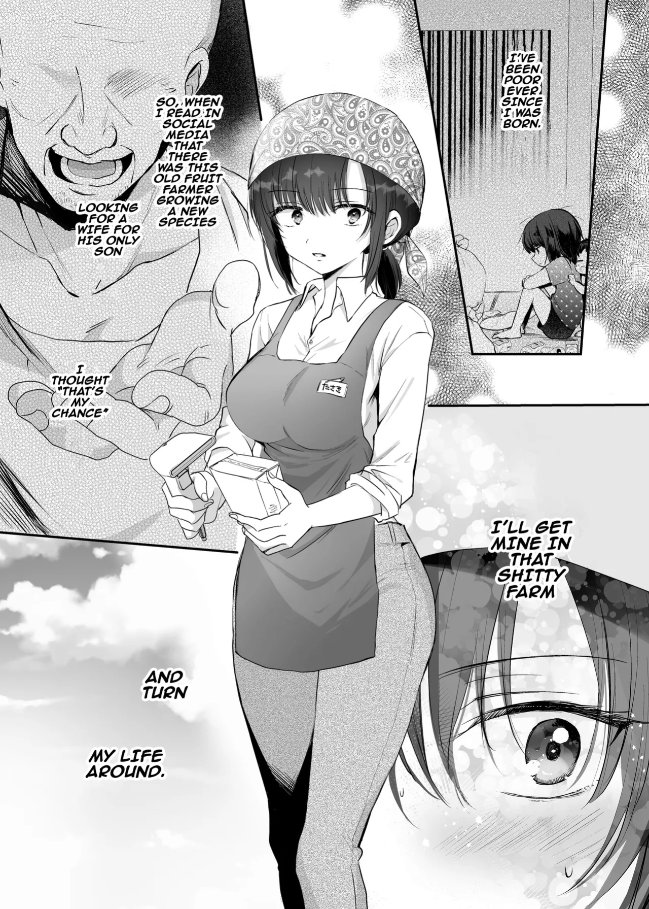 [Tetsukazuno Ao. (Emilio)] Kyonyuu de Nariagare! ~Binbounin Tsuma vs Hentai Gifu no Netorare Nouson Seikatsu~ | Use Your Huge Tits To Rise Up! ~The Netorare Daily Life In a Farming Village Of A Poor Wife vs A Perverted Father In Law~