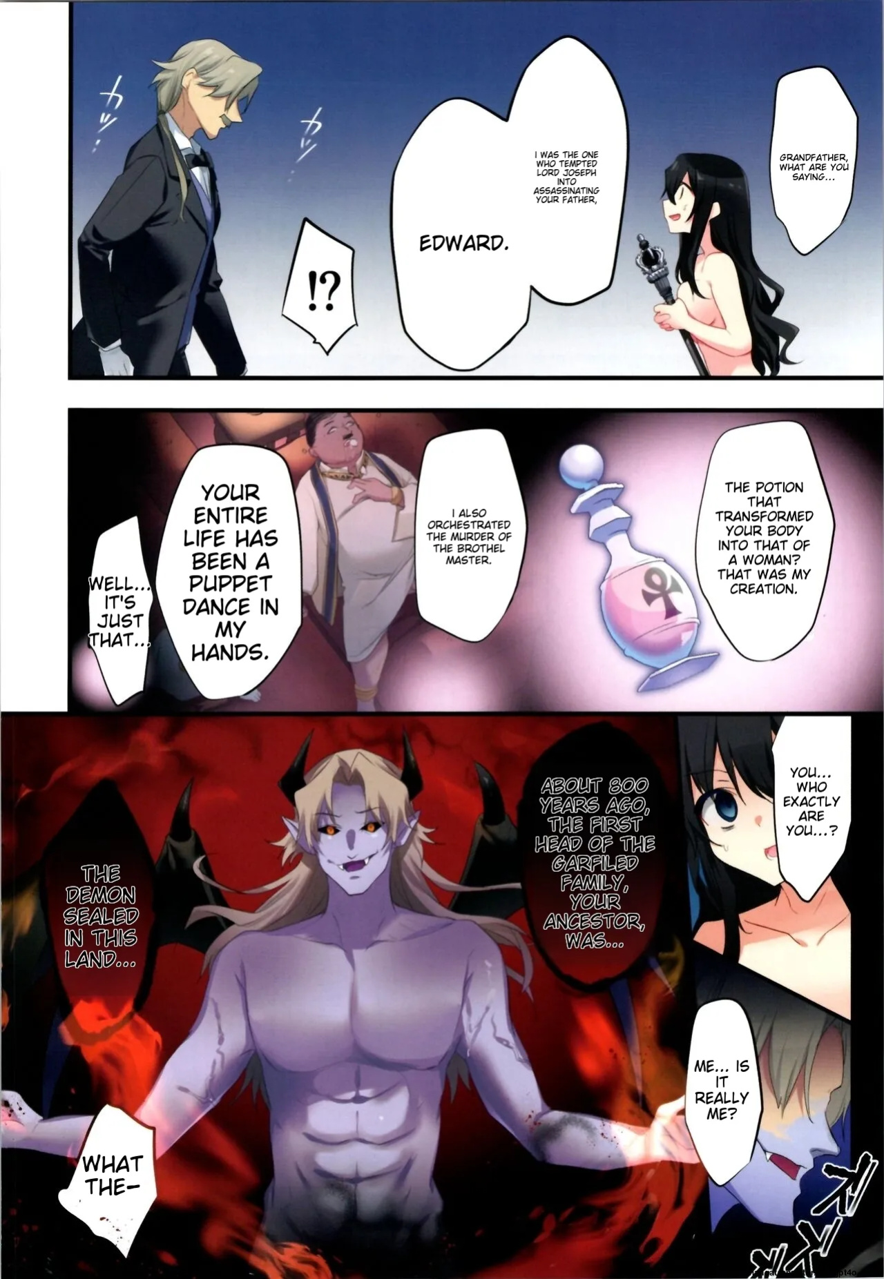 [TSF no F (Kurimoti Tiduru, Hoshina Meito)] Fukushuu no Hate ni ~Onzoushi ga Nyotaika Sarete Bad End~ [MTL]