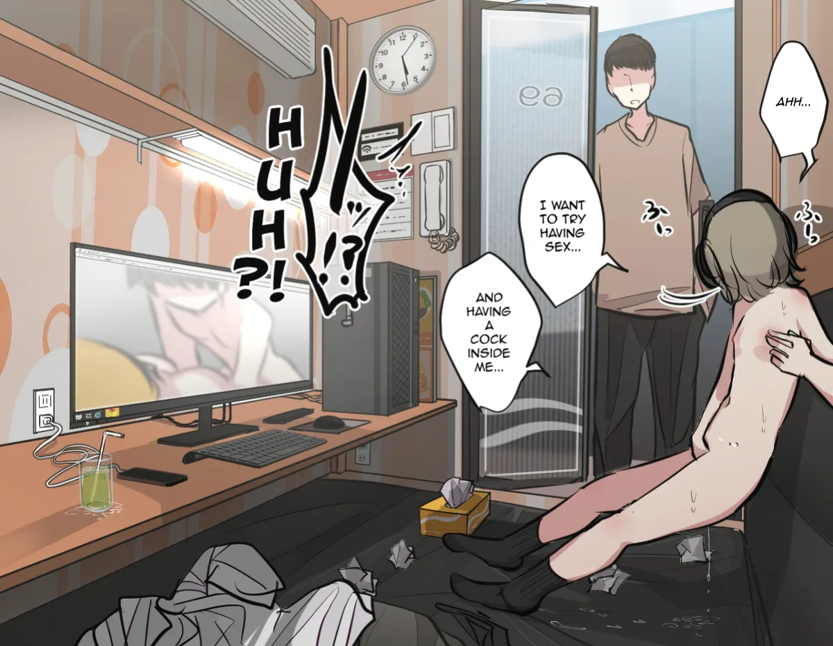 [torimogura] Best Friend-Chan Masturbating in an Internet Cafe