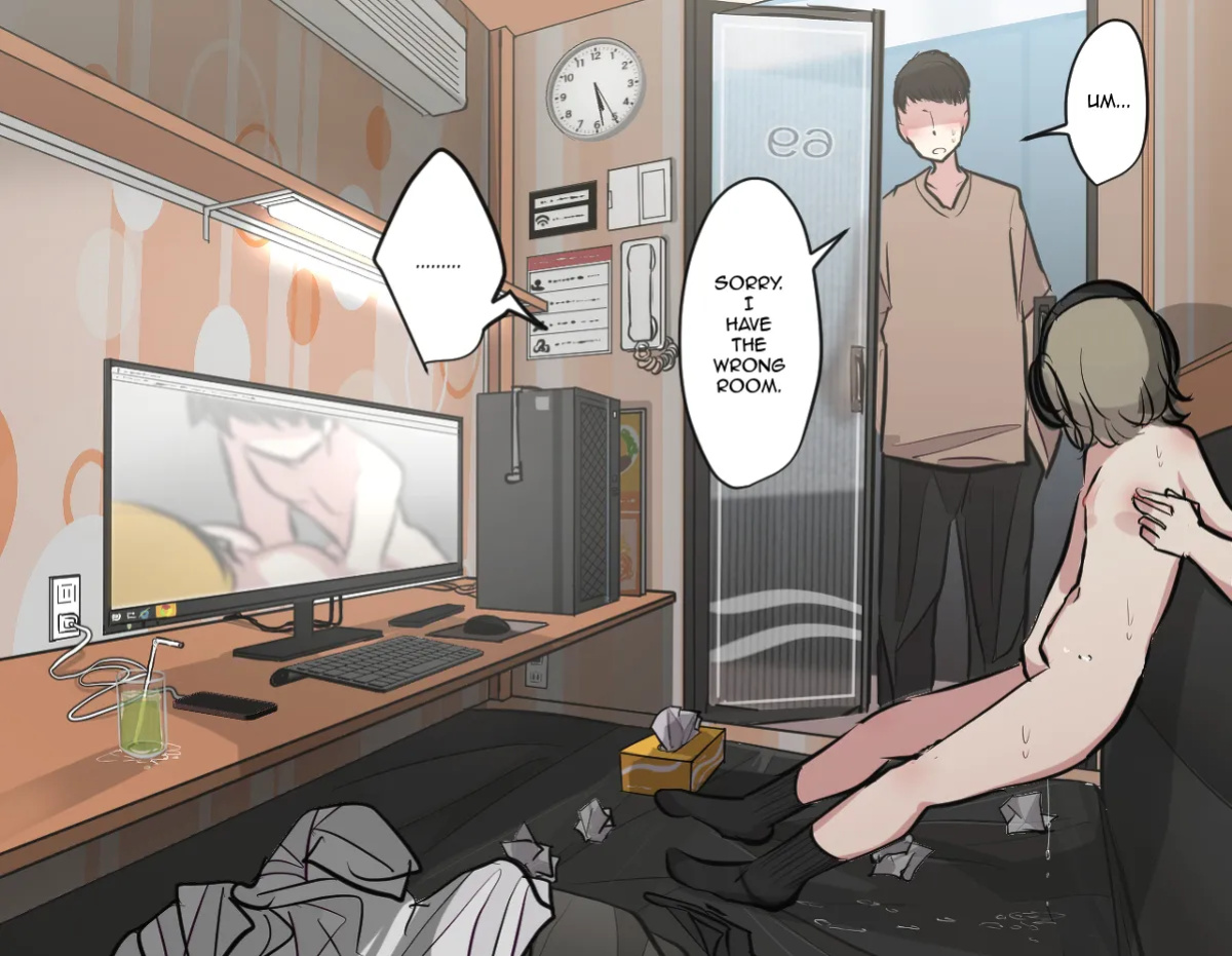 [torimogura] Best Friend-Chan Masturbating in an Internet Cafe