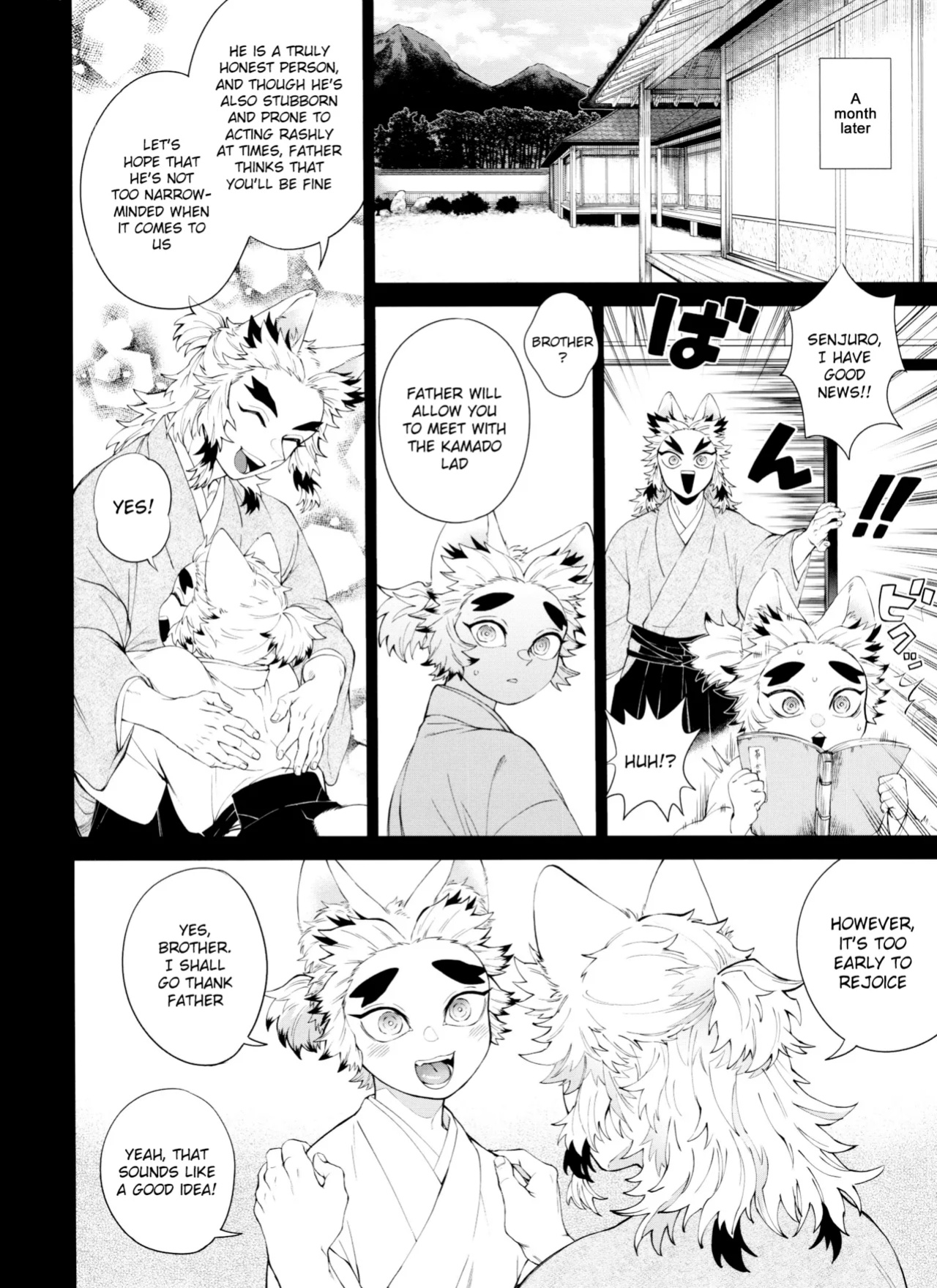 (Tanjoubi ni wa 1000 no Hanataba Hoshi ni Negai o. 2022) [Mekao (Den Meka)] Kitsune Musubi Ni | Tying the Knot with a Fox 2 (Kimetsu no Yaiba) {Chin²}